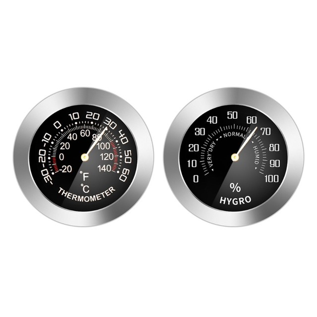 Car Mini Precise Analog Thermometer Hygrometer Humidity Temperature Gauge  Tool