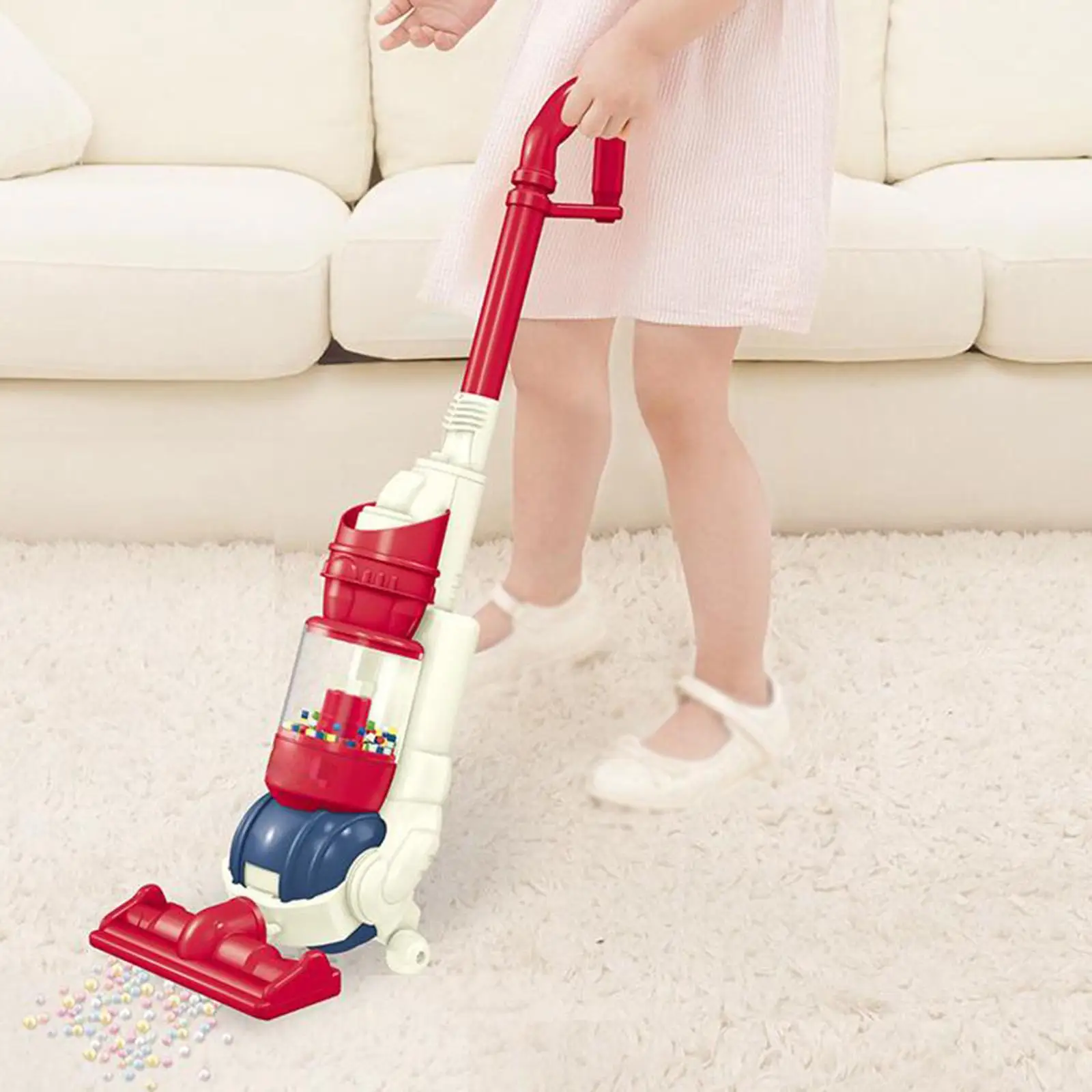 Kids Vacuum Cleaner Toy Role Play Girls Boys Cleaner Toy Aged 4+