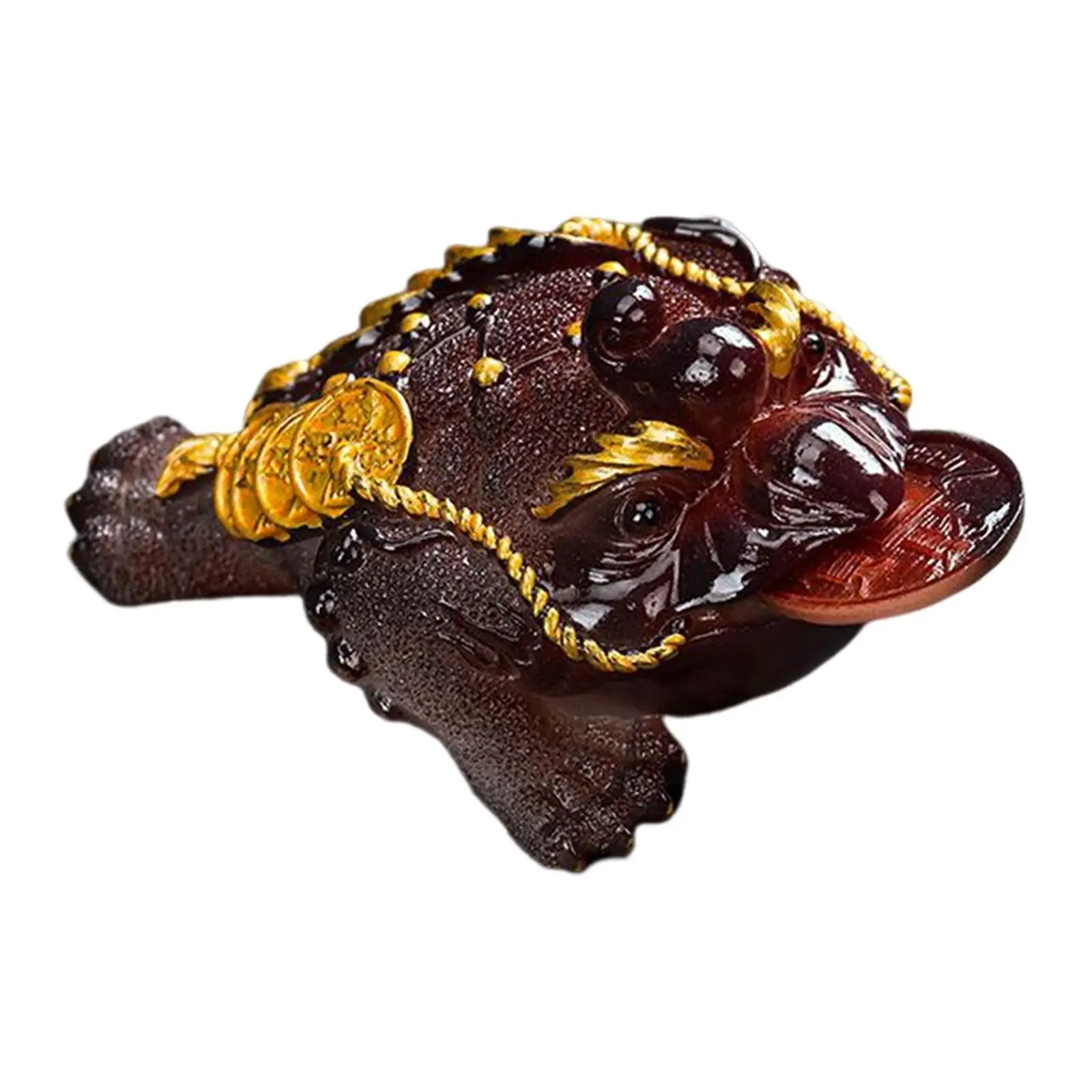 Toad Figurine Color Changing Good Luck Three Legged Toad Tea Pet Ornament