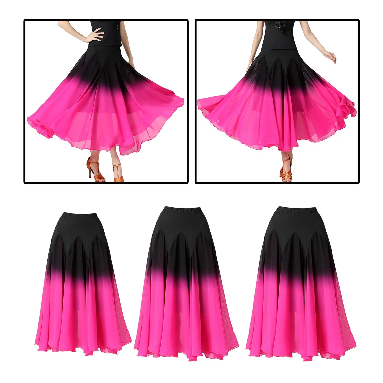 Ballroom Dance Skirt Performance Clothes Elegant Dancewear for Girl Lady Waltz