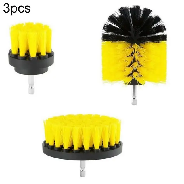 3Pcs/1Pc Power Scrubber Electric Drill Brush Tile Floor Glass Cleaning Tool  Nylon Brushes Power Scrubber For Carpet Glass Car