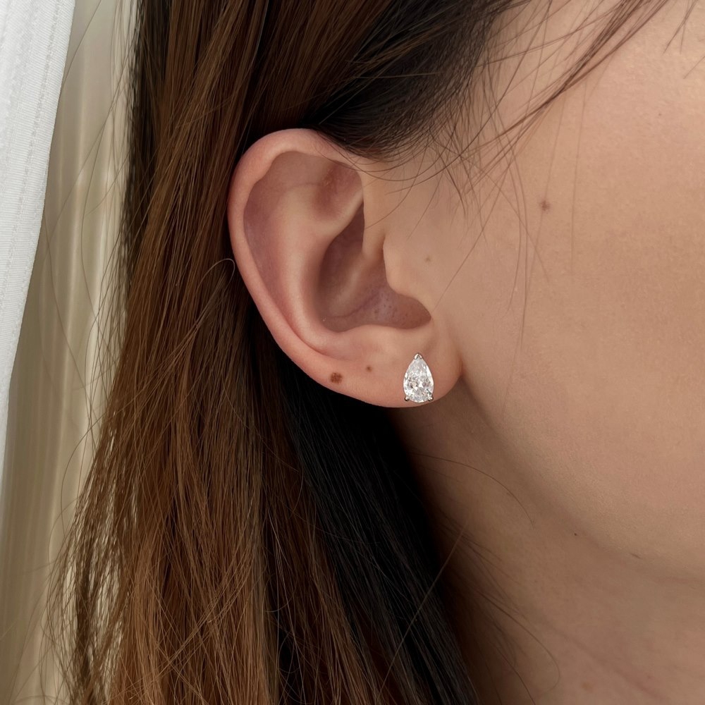 PuBang Fine Jewelry Ohrstecker aus 100 % 925er Sterlingsilber mit rosa Edelsteinen, im Labor hergestellten Saphiren, für Damen, Geschenke, Großhandel – Detail 5