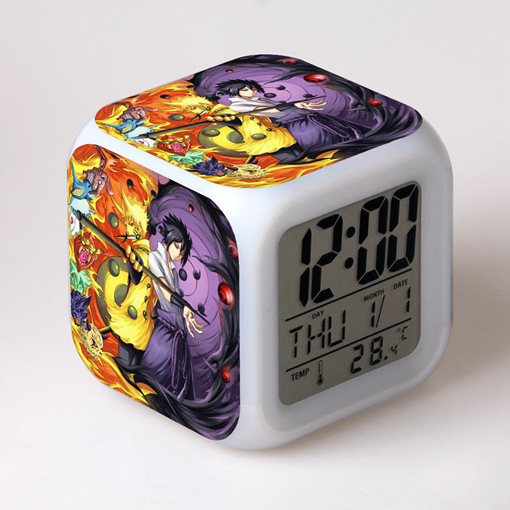 Narut Sasuke & Kakashi LED Alarm Clock - Digital Night Light