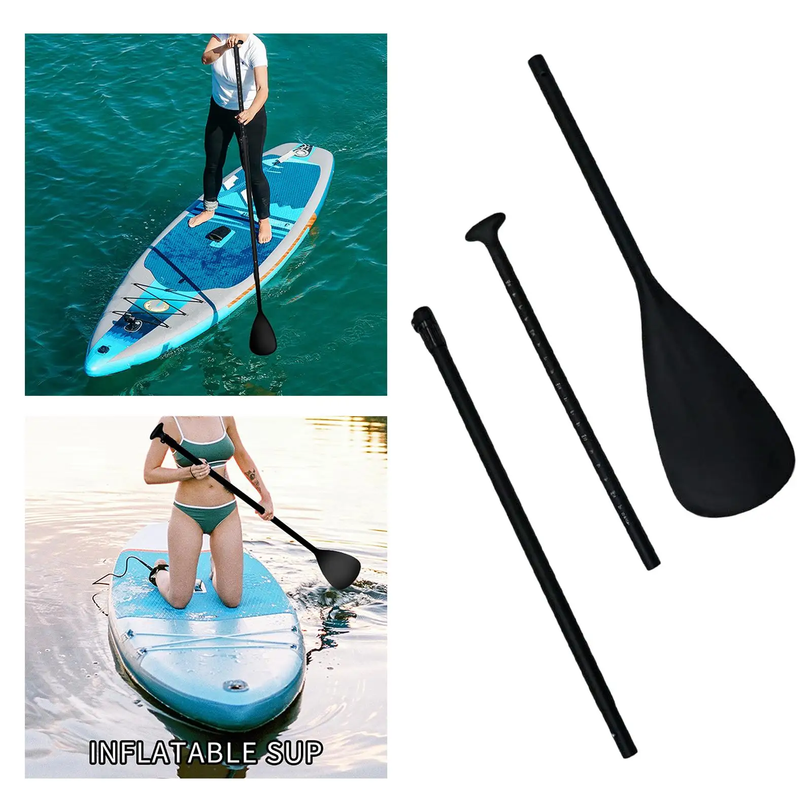 3 Sections Kayak Paddle Detachable Adjustable Durable Surfing Paddle for Surfboard Paddle Boarding Accessories Kayak