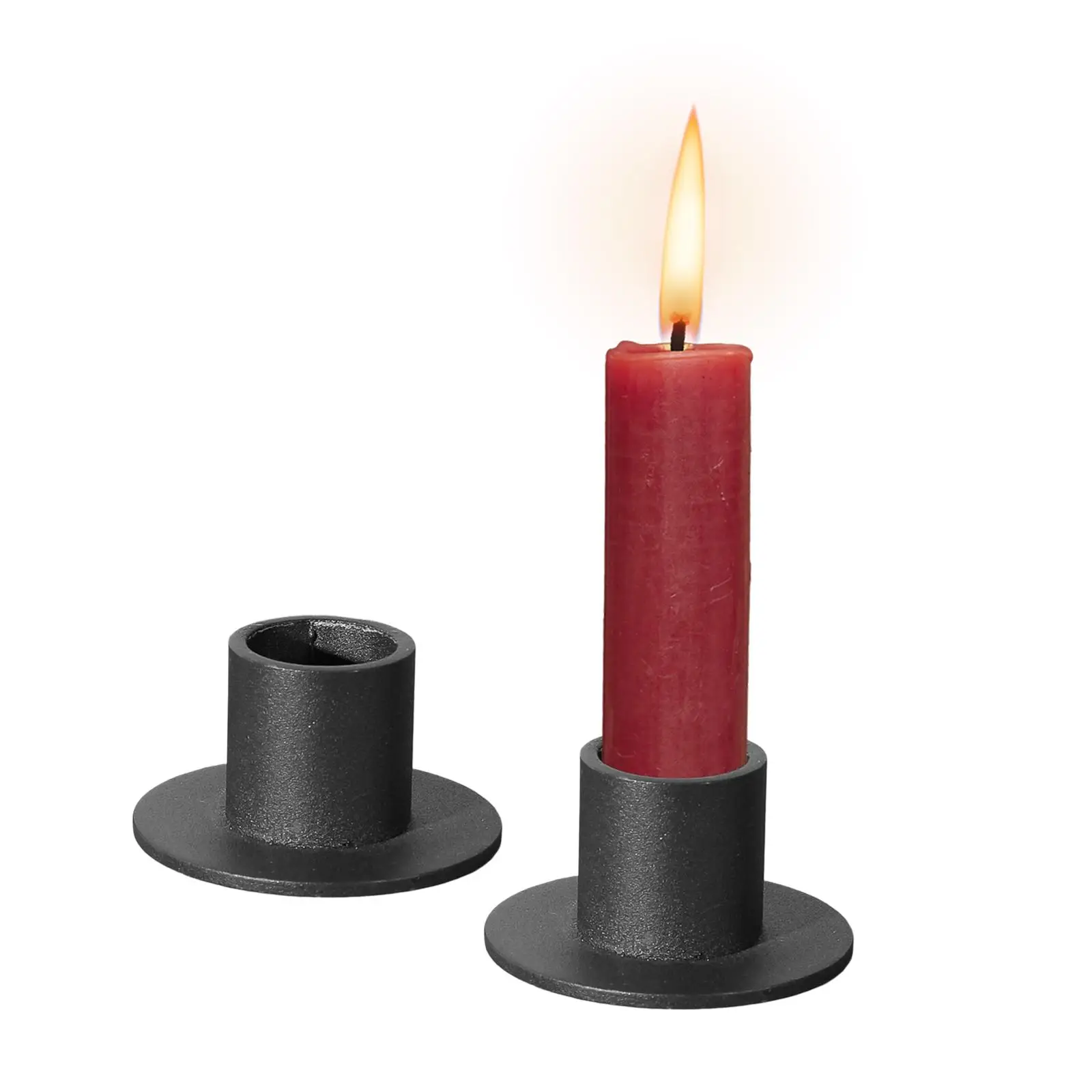 2 Pieces Nordic Pillar Candle Holder Candlestick Decoration Candle Stand for Table Centerpiece Wedding Holiday Party Home