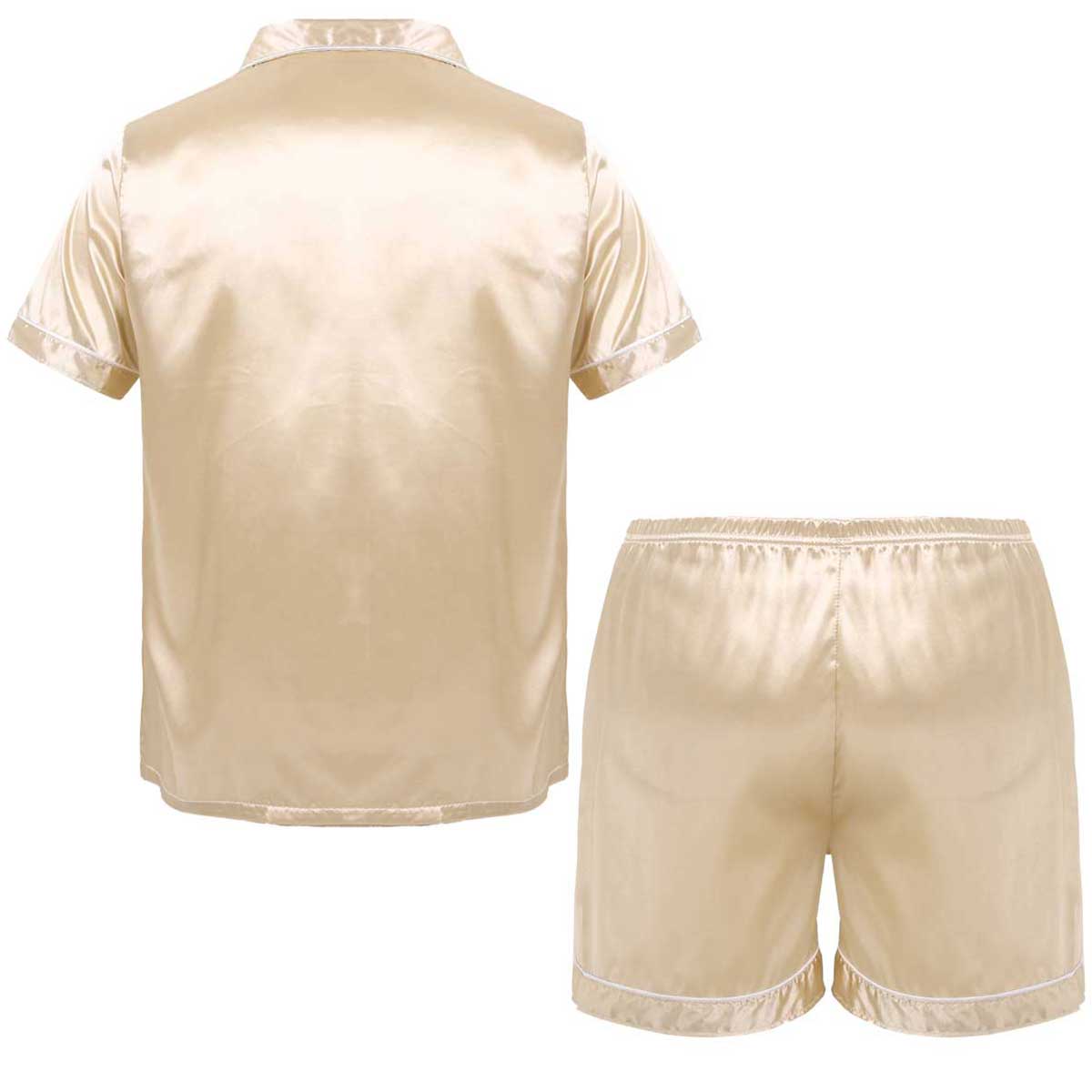 Title 32, Herren-Pyjama-Set aus seidigem Satin, Loungewea...