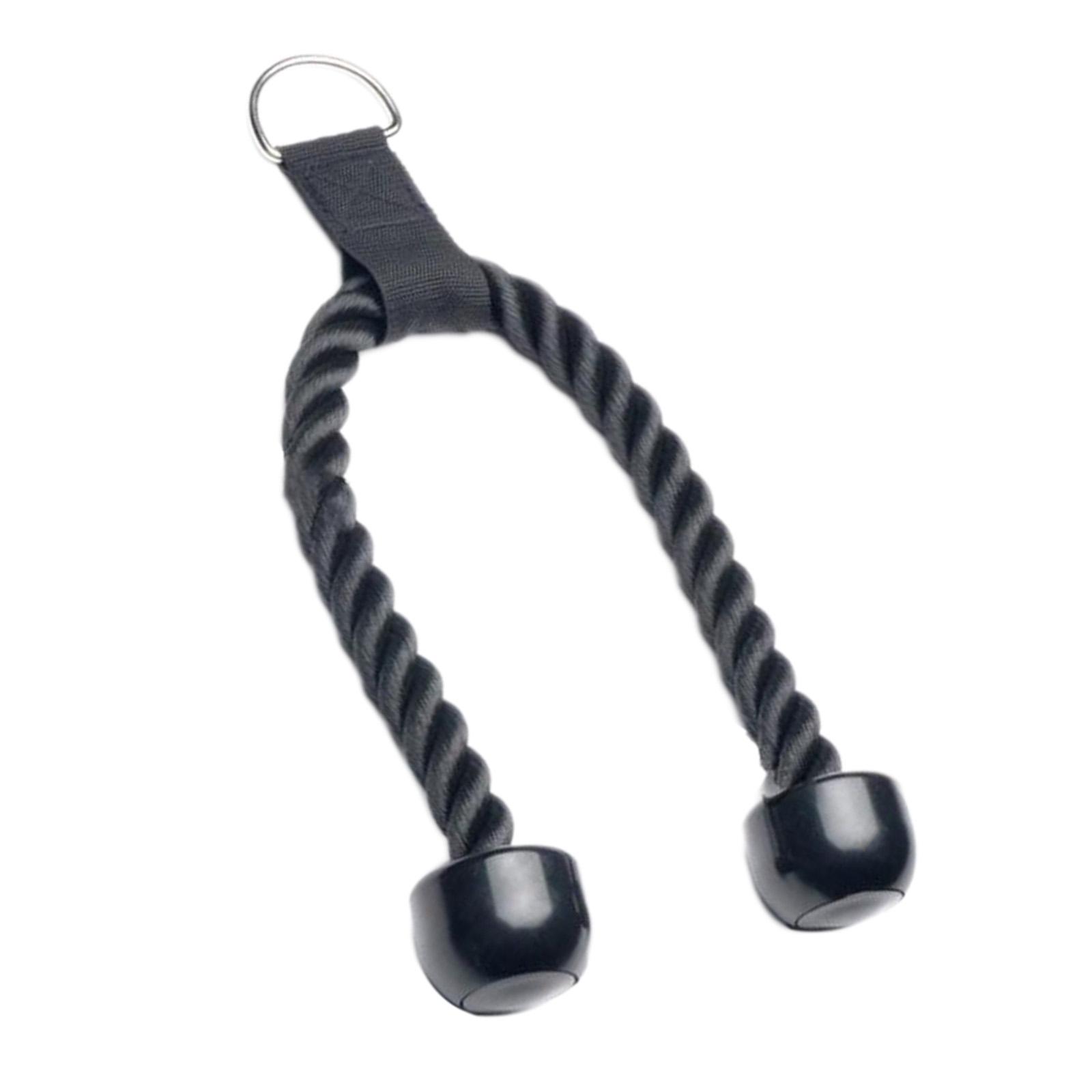 Tricep Rope Pull Down Cable Heavy Duty Pulley Attachments Accessories Trainer Rope Black for Fitness Shoulder Muscle Workout Gym Tricep Rope Pull Down Cable Heavy Duty Pulley Attachments Accessories Trainer Rope Black for Fitness Shoulder Muscle Workout Gym
