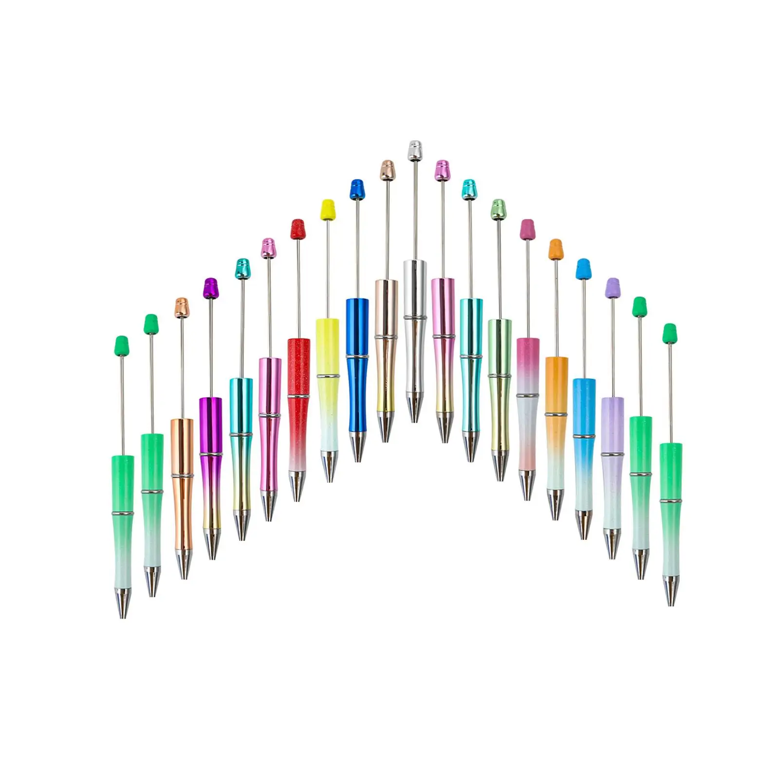 20x Creative Bead Pen Printable Multicolor Ballpoint Pen Bead Pens Beaded Pen for Writing Exam Draw Office Students Gifts