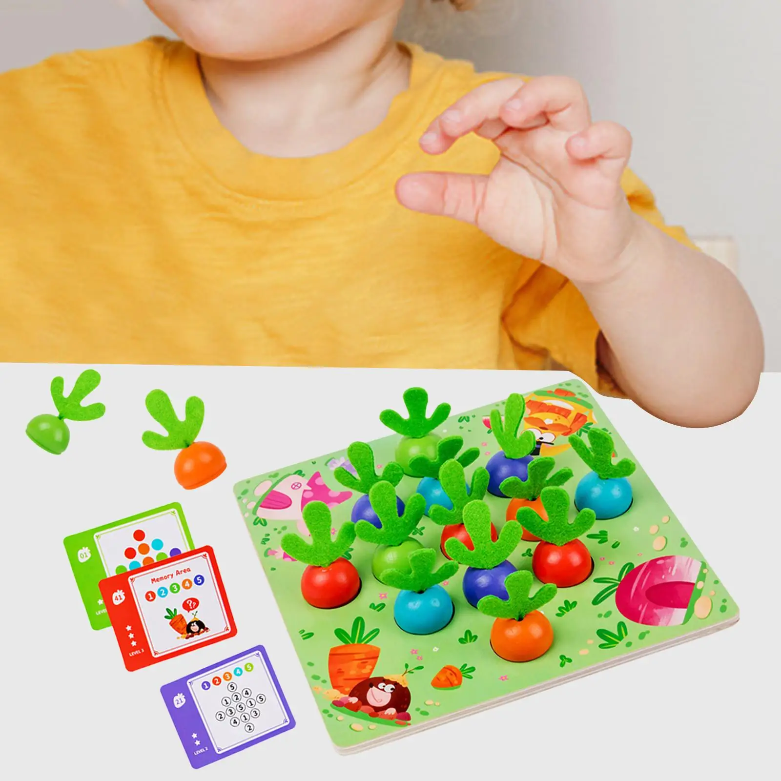 Educational Carrot Harvest Game Fine Motor Skill Montessori Developmental Montessori Toys for Games Indoor Activity Leisure