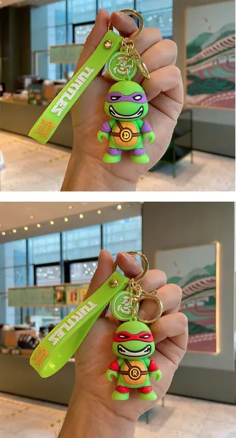 In Stock Teenage Mutant Ninja Turtle Keychain Cartoon Tortoise Keyring Leo  Raph Mikey Don Boy Girl Key Chains Children Gifts - AliExpress