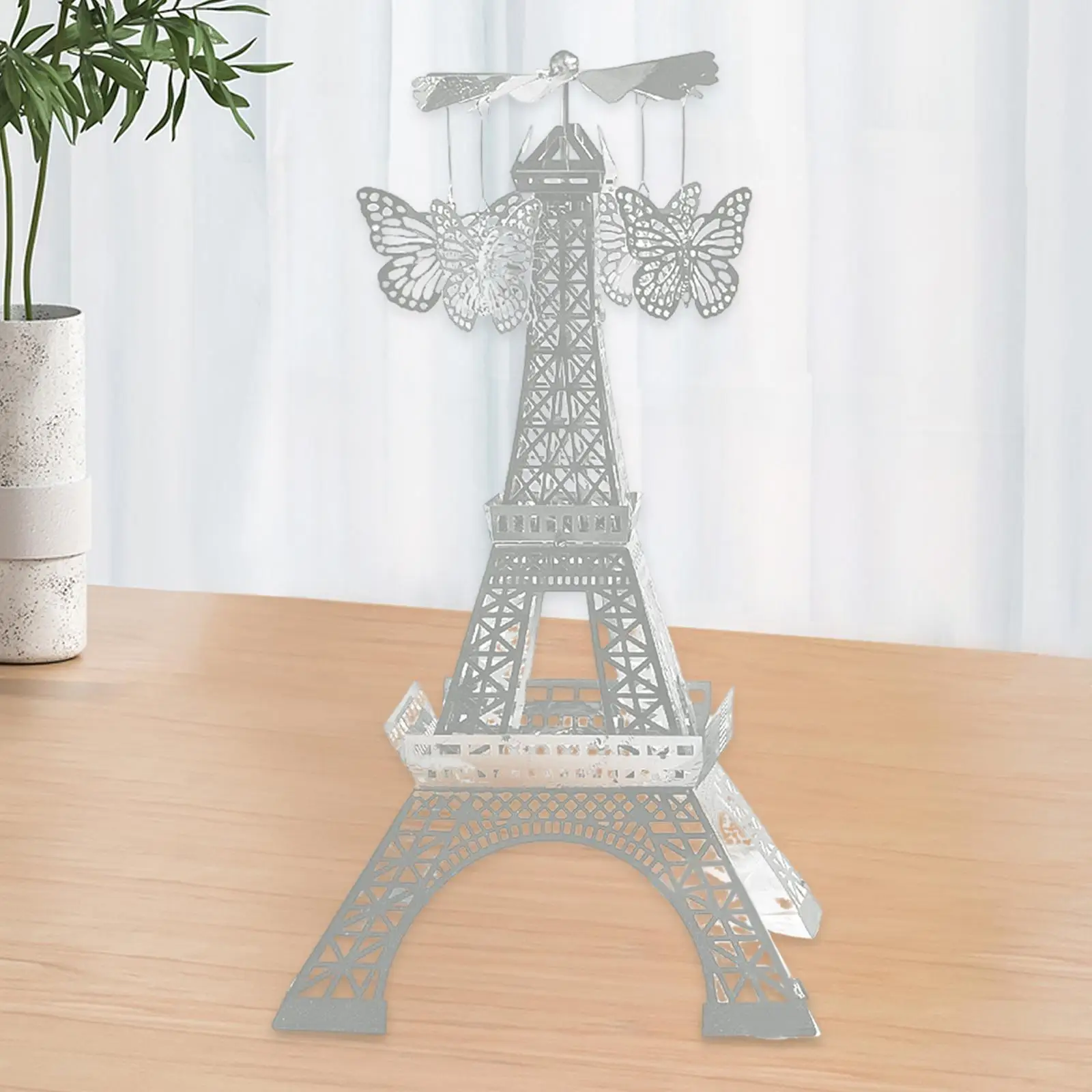 Eiffel Tower Sculptures Candle Holder Table Crafts Adornment Lovely Decor for Romantic Wedding, Christmas Party
