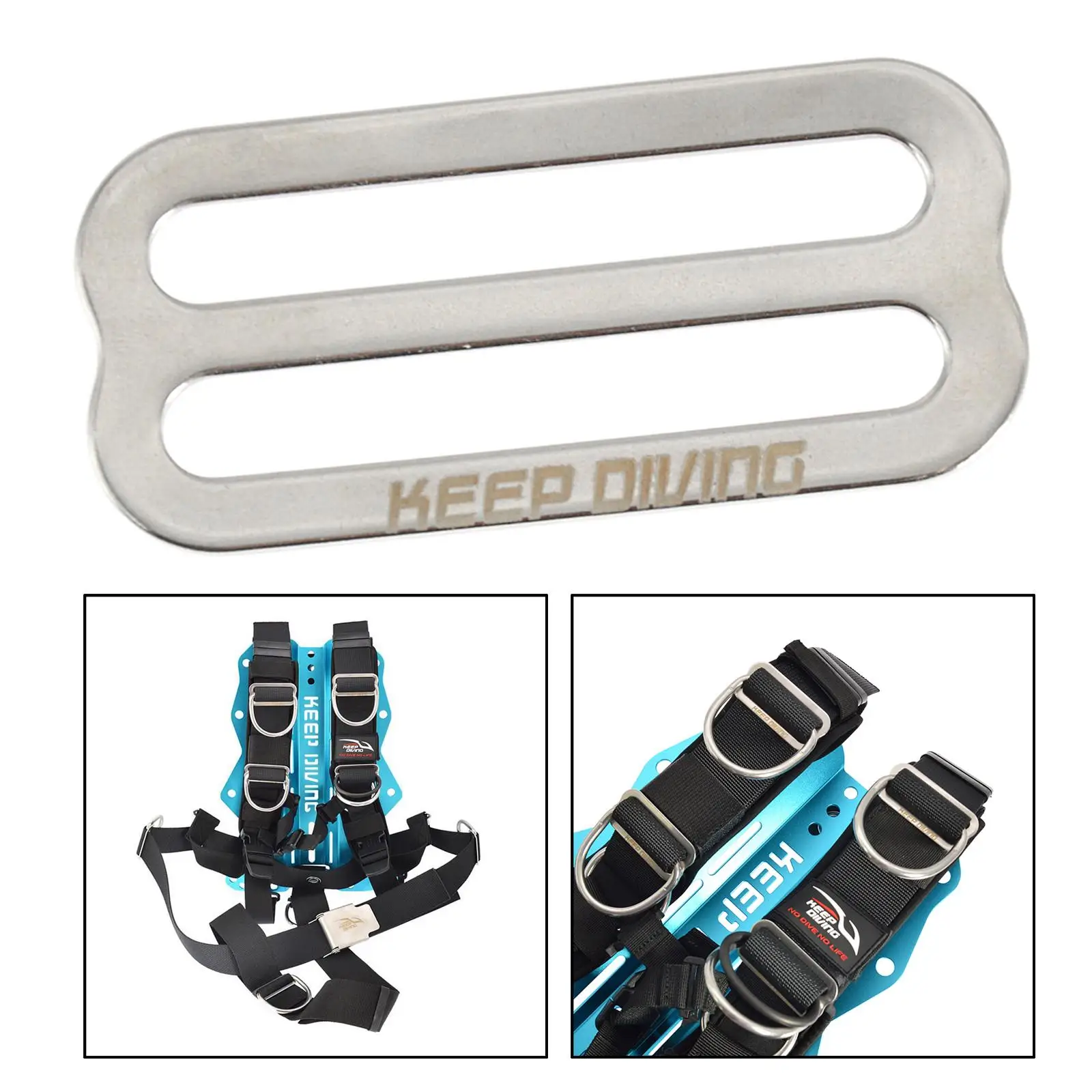 Tech Scuba Diving Weight Belt Webbing Keeper Fixing Buckle Stopper Glider SS316 BCD Accessories for Surfing Water Underwater