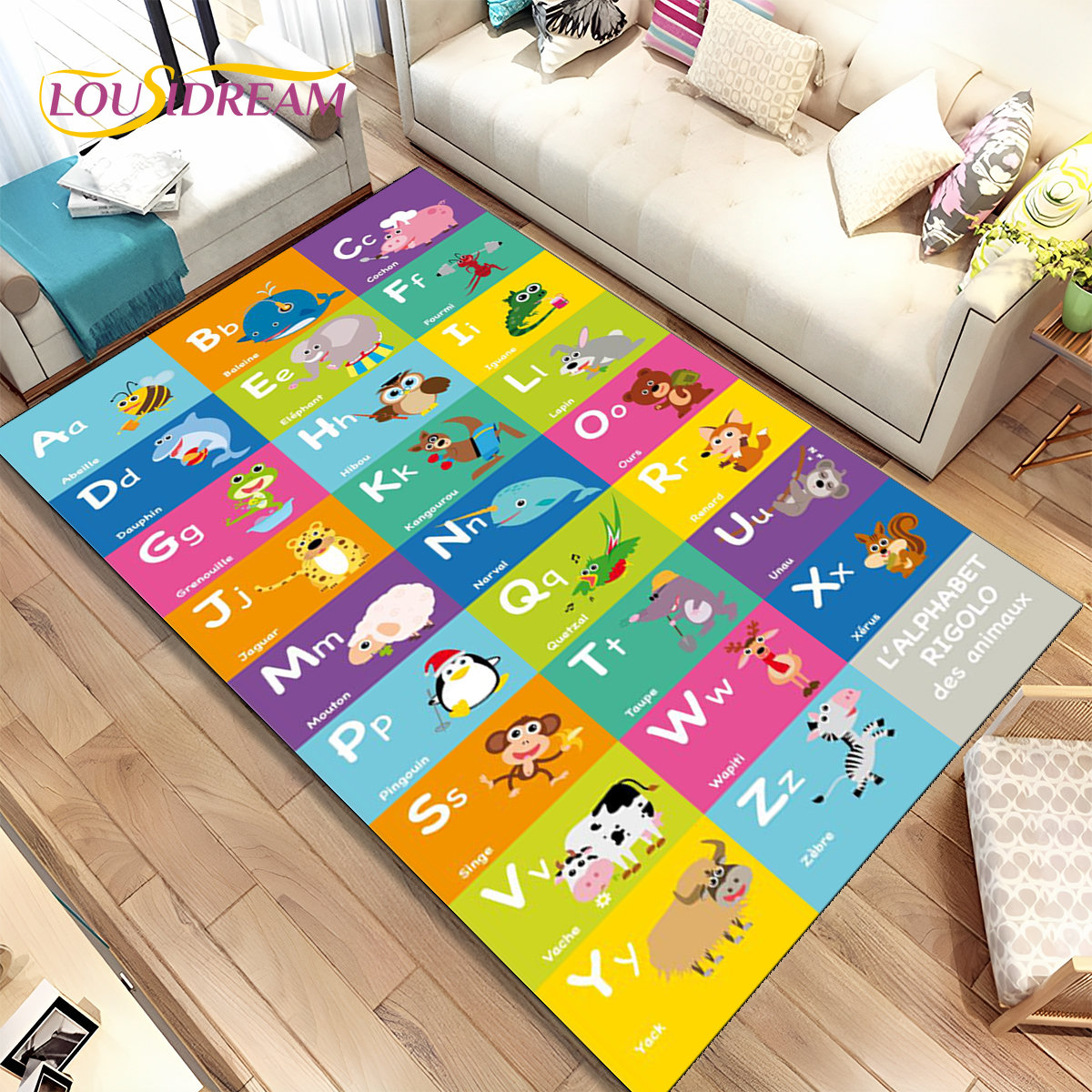 Early Education Area Rug, Tapete para Sala