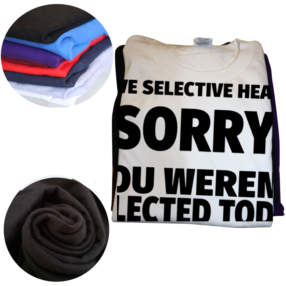 Neuheit I Have Selective Hearing You Weren't Selected T-Shirt Grafik Kurzarm Ehemann Tolle Geschenke Sommer T-Shirt Streetwear – Detail 4