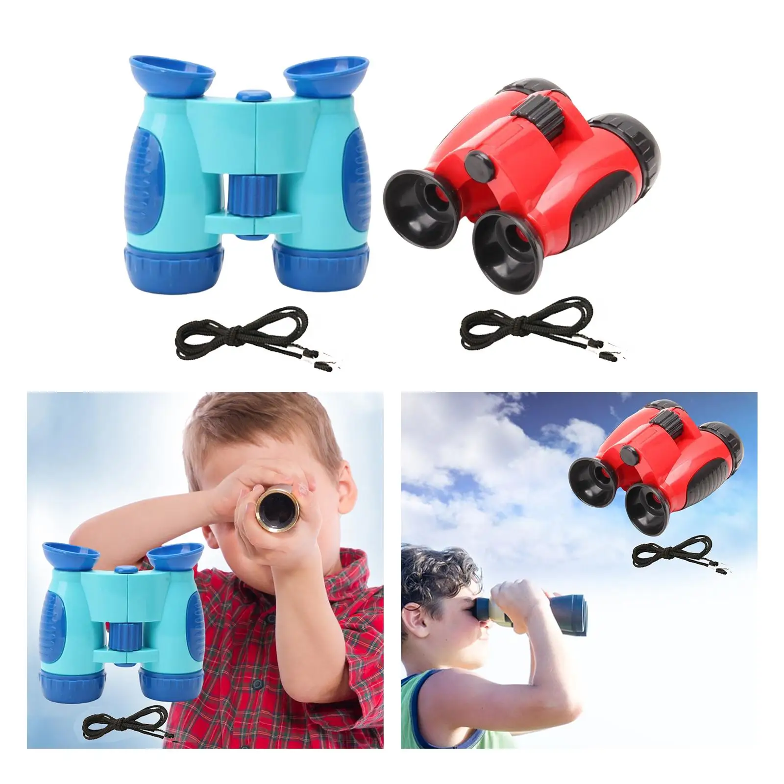 Children Telescope Portable Sciences Toy Binoculars Waterproof HD Children Binoculars for Hiking Camping Outdoor Children Boys