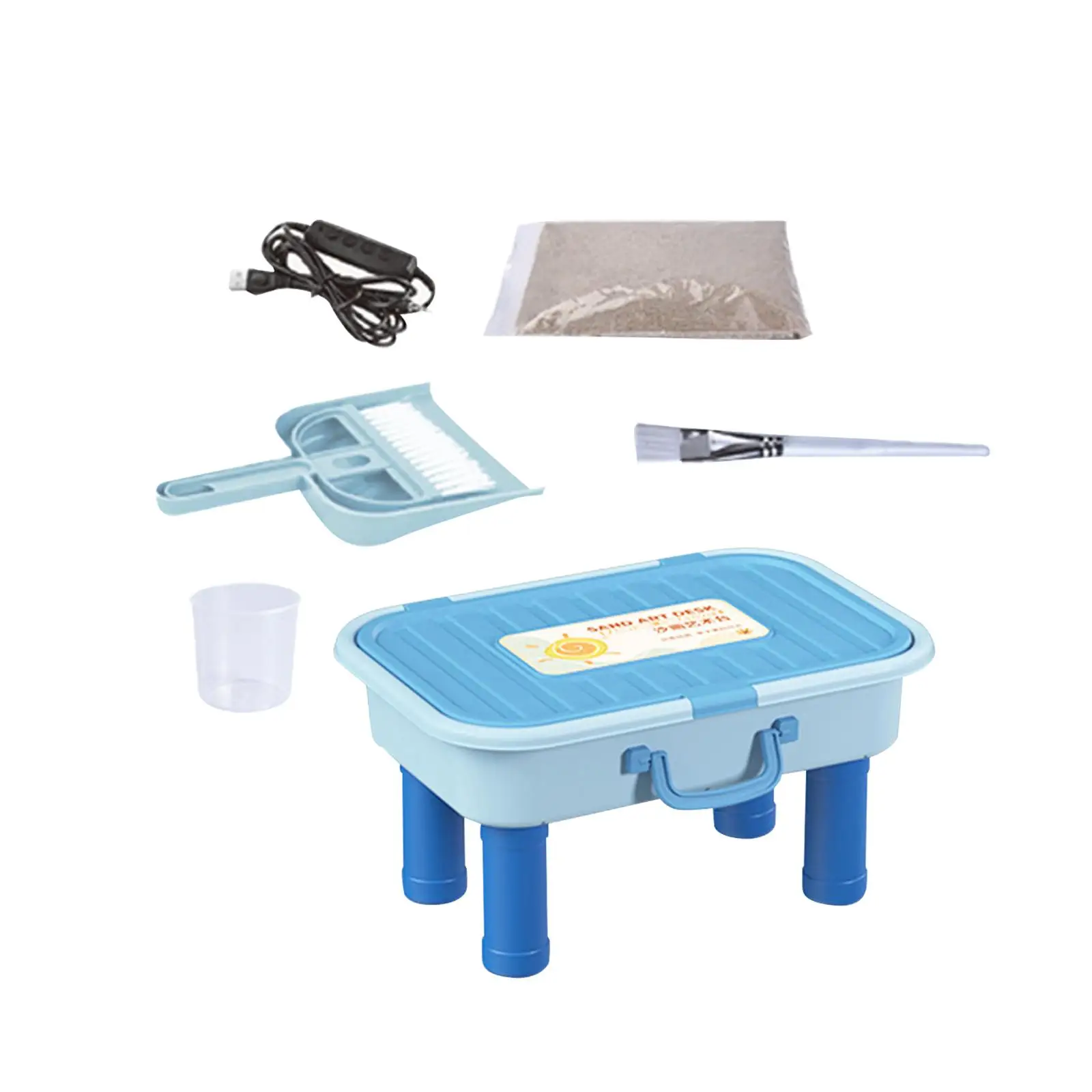 Light Sensory Sands Box Table Sand Art Supplies Sandbox for Preschool Toddler