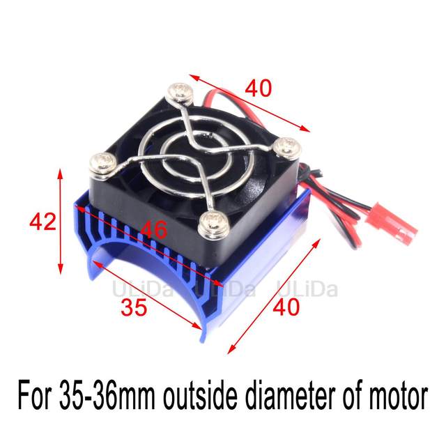 Brushless Motor, 540/550 RC Motor Heat Sink Rc Car Motor Rc Motor Fan With Heat Dissipation For 1/10 Scale Electric RC Car (Blue