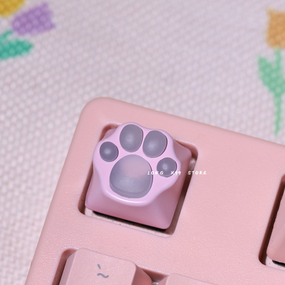 Paws Pad, Soft Feel, Pink Keycaps para