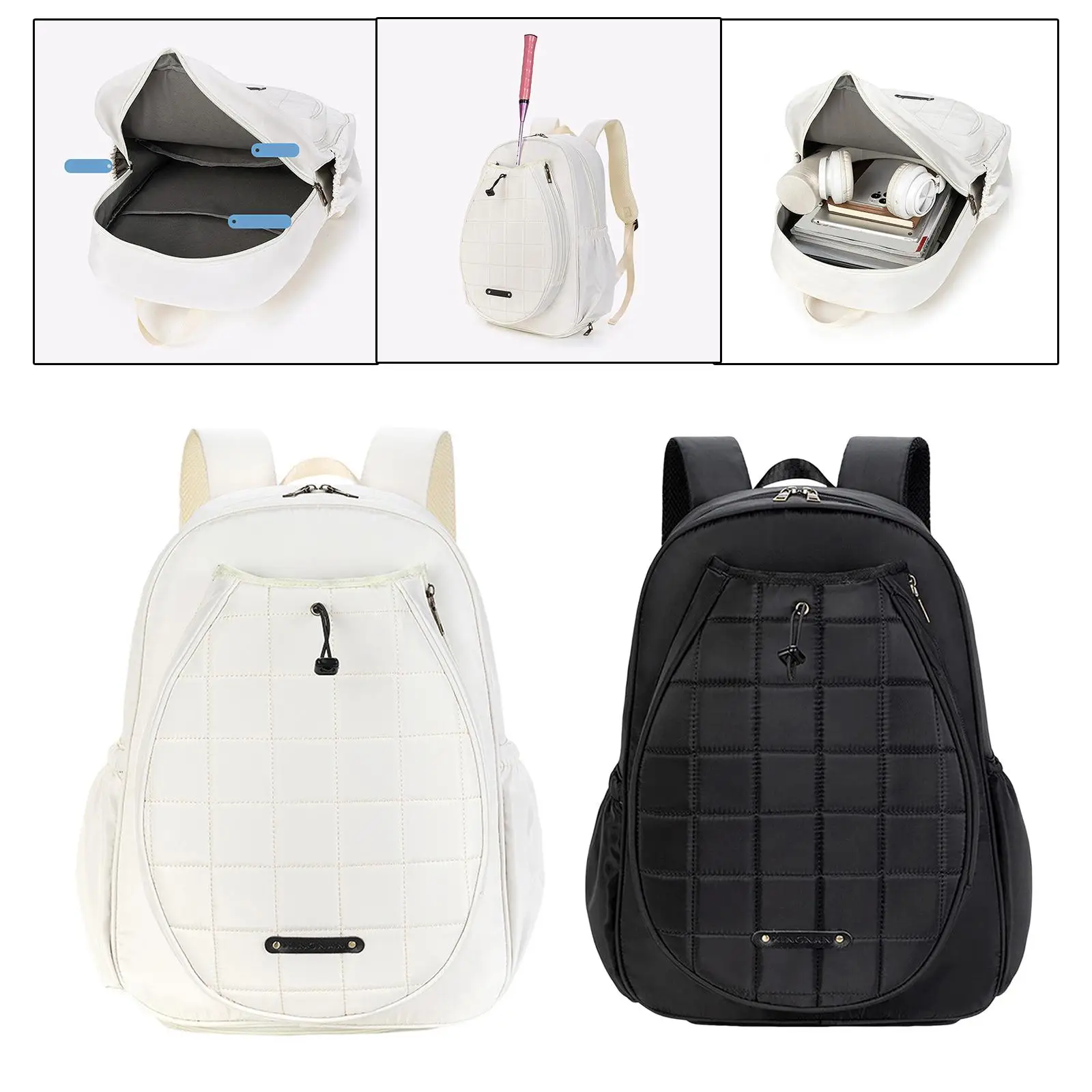 Tennis Backpack Tennis Bag with Shoe Compartment Portable Fitness Sport Large Racket Bag for Squash Racquet Pickleball Paddles