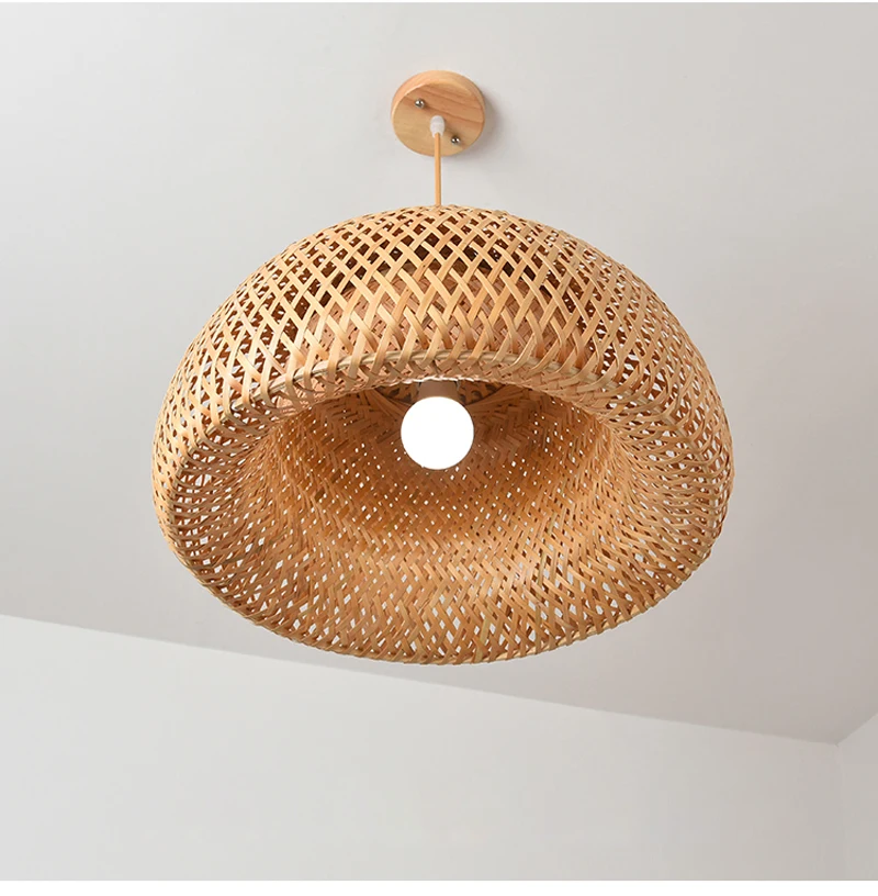S903ce0277d1d42fb9bd8442601a902db9 Hand Knitted Chinese Style Weaving Hanging Lamps 18/19/30cm Restaurant Home Decor Lighting Fixtures Bamboo Pendant Lamp
