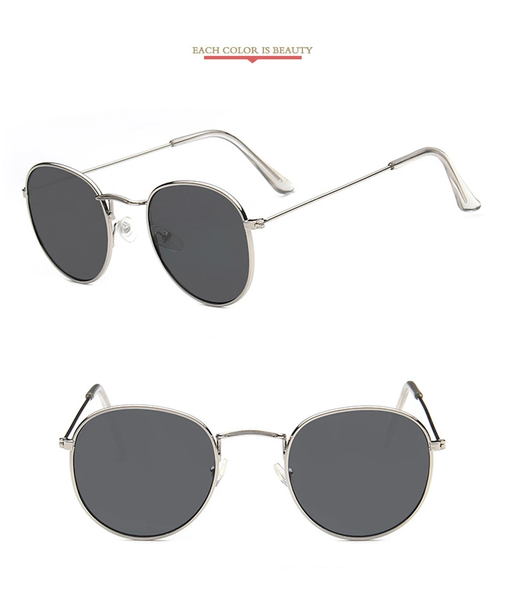 Vintage verspiegelte Sonnenbrille Herren und Damen Retro Sonnenbrille mit Metallrahmen Outdoor-Mode Brillen – Detail 21