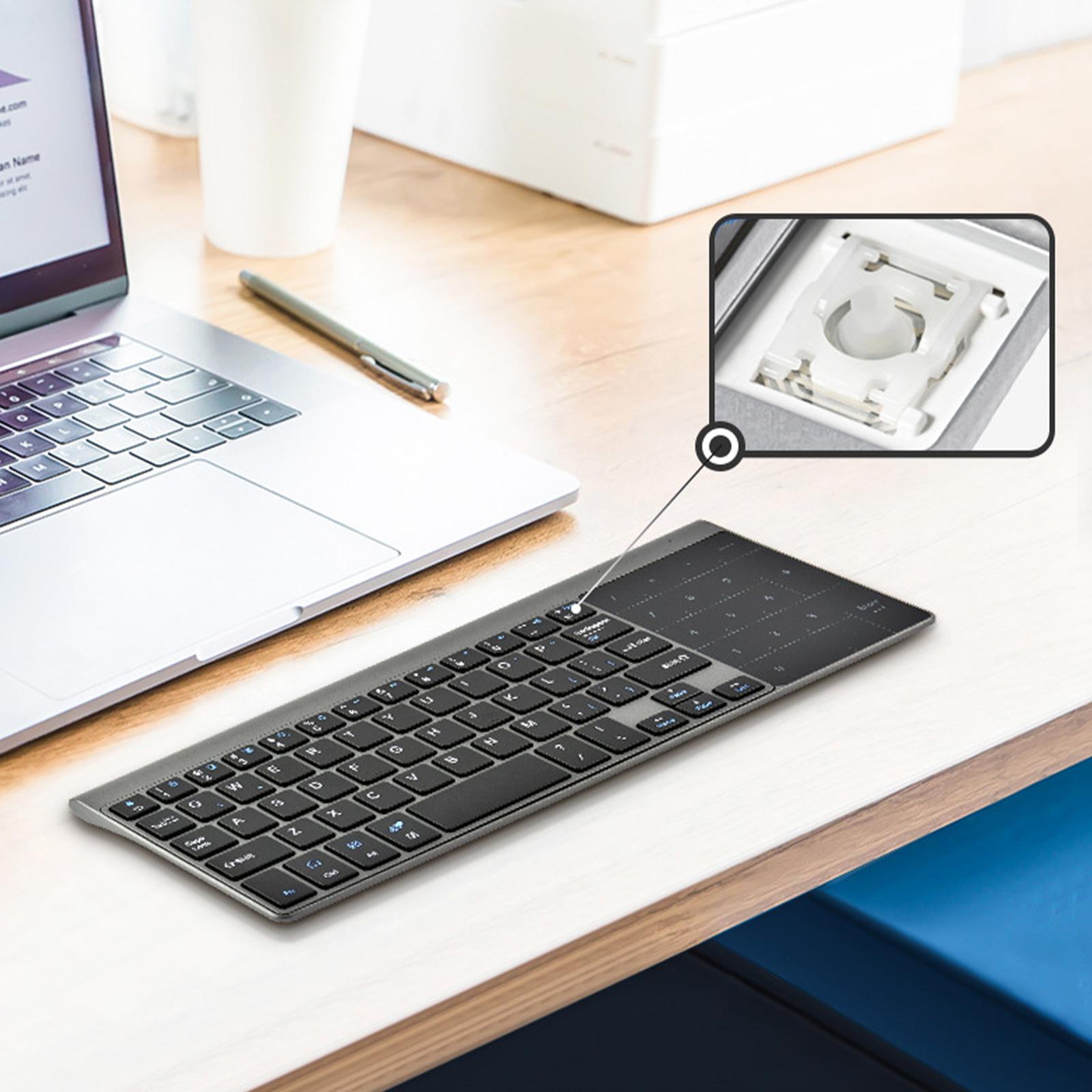Mini Wireless Keyboard with USB Receiver Sensitive for PC Notebook Remote Keyboard Mouse Combo Portable Sensitive Touchpad Slim