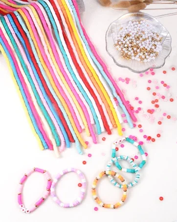 clay beads for bracelets making friendship bracelet pearls polymer heishi bead