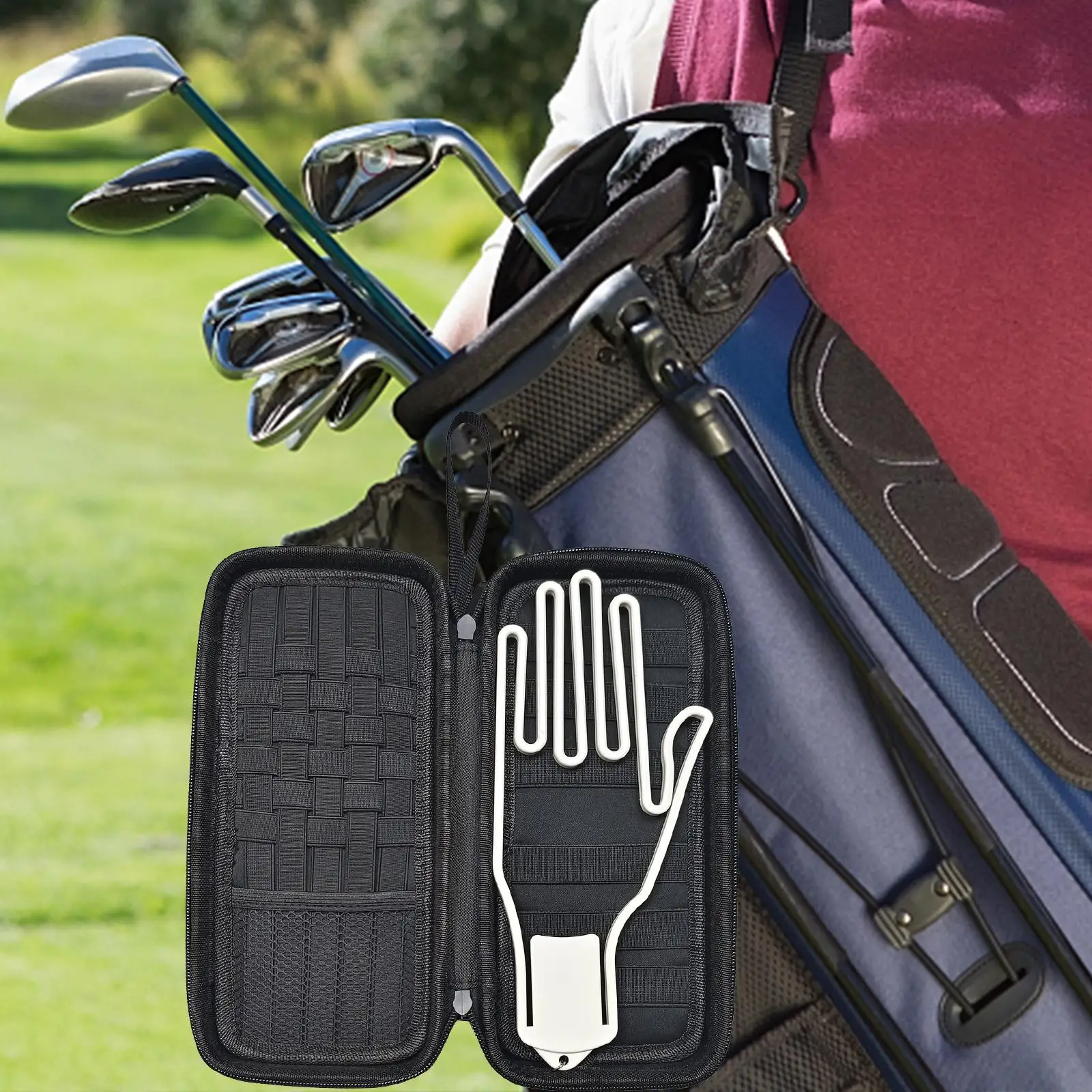 Golf Gloves Holder Multipurpose Portable Golf Accessories Hard Case for Repair Tools Golf Essentials Gift for Men Women Golfer