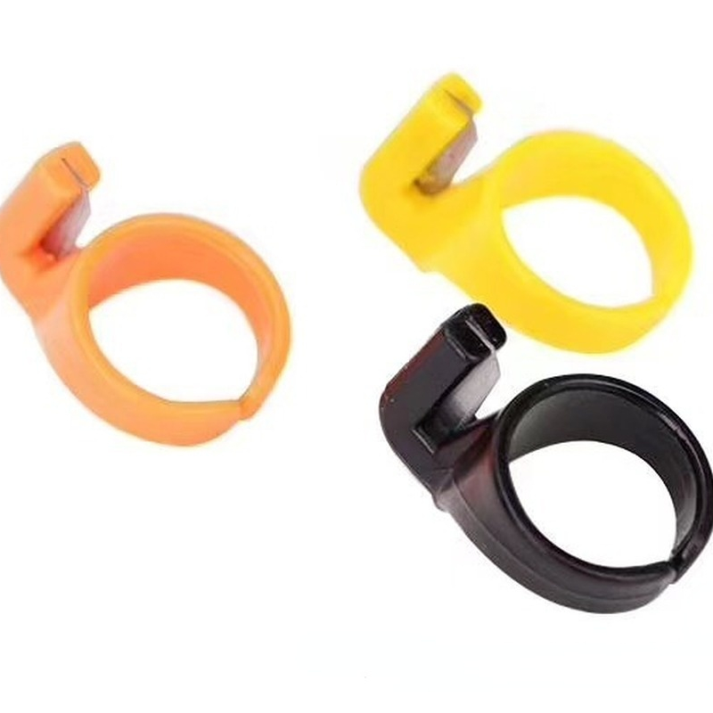 3 Teile/satz Kunststoff Nähgarn Cutter Finger Ring Klinge Faden Schneiden Fingerhut Nadel Hause DIY Nähmaschine Zubehör – Detail 3