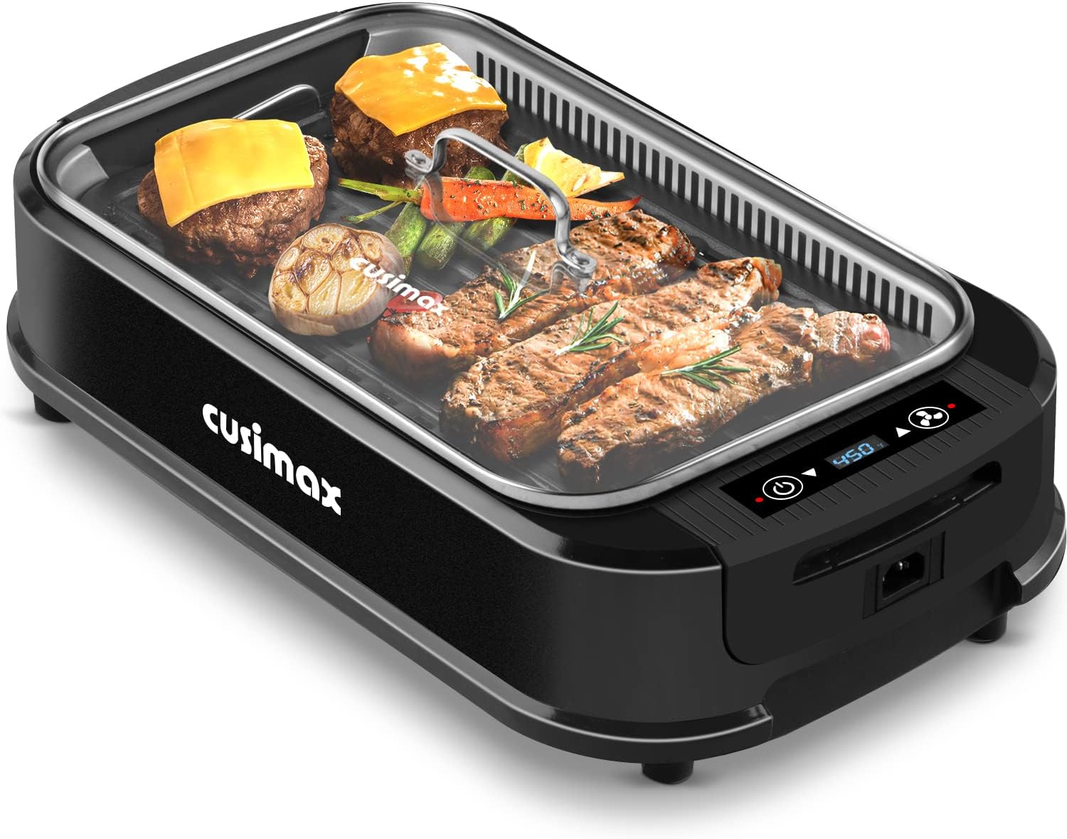 Title 2, Smokeless Grill Indoor, CUSIMAX Electric Grill,...