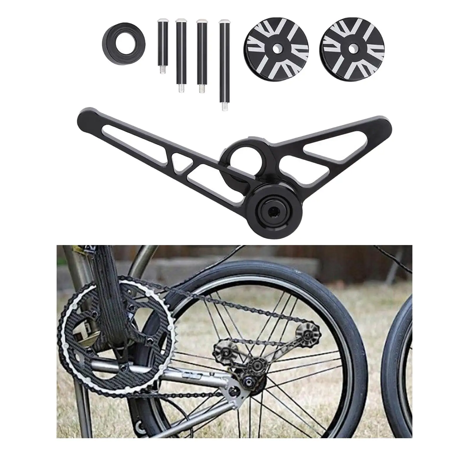 Bike Chain Tension Adapter Cycling Chain Support Transmission Guide Wheel