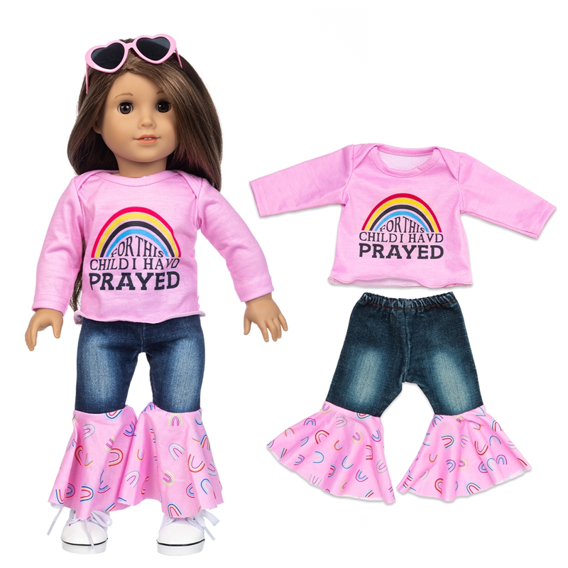 18 Zoll American Og Mädchen Puppenkleidung Mantel Hemd Spitzenrock 43 cm Babypuppen Kleid Kinderspielzeug tragen – Detail 30