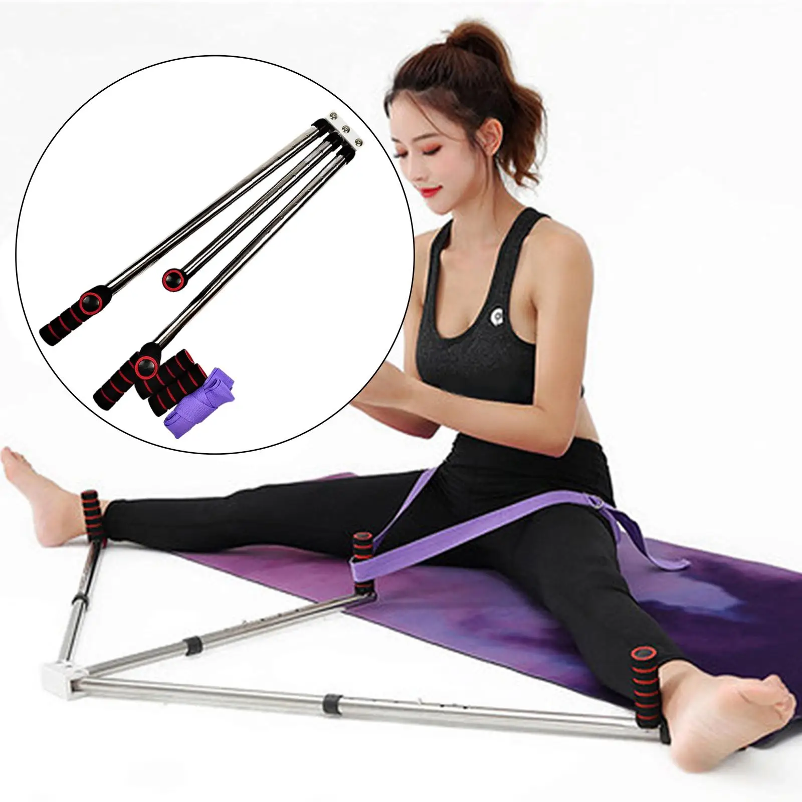 Leg Stretcher 3 Bar Portable Professional Device for Ligament Stretching Gym