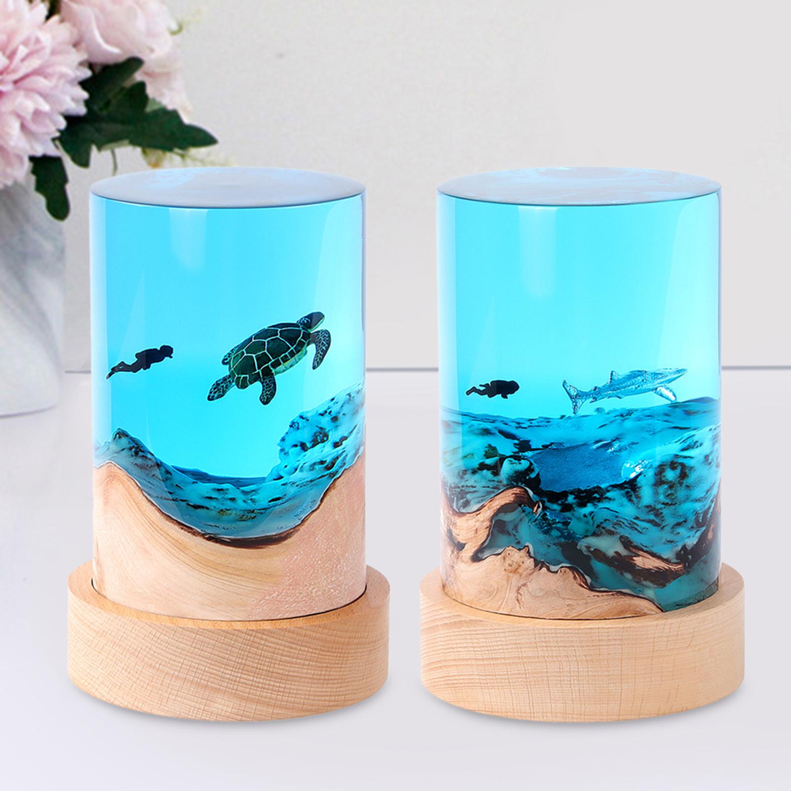 Resin Night Light Novelty Sleeping Romantic Table Diver Sculpture Decoration