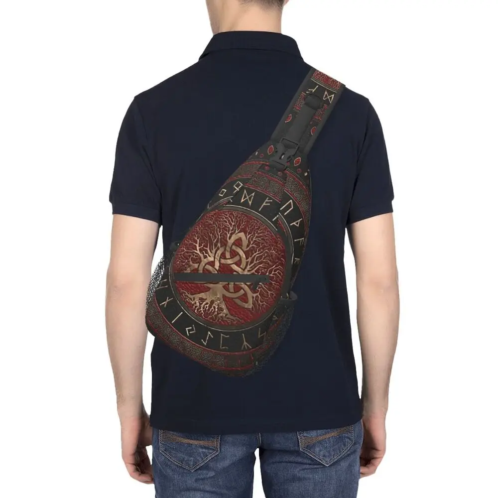 Men Norse Viking Crossbody Shoulder Travel Backpack