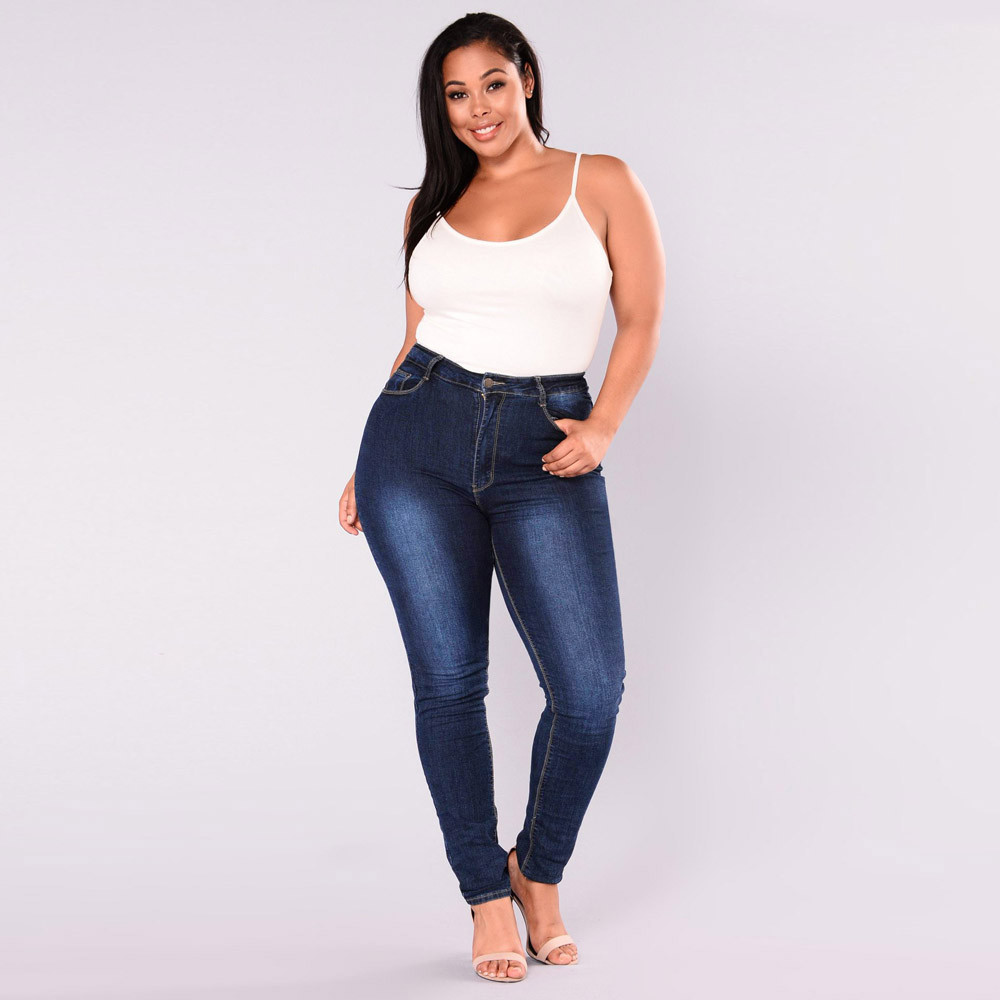 Title 4, Women Plus Size Baggy Denim Pants Stretch Slim...