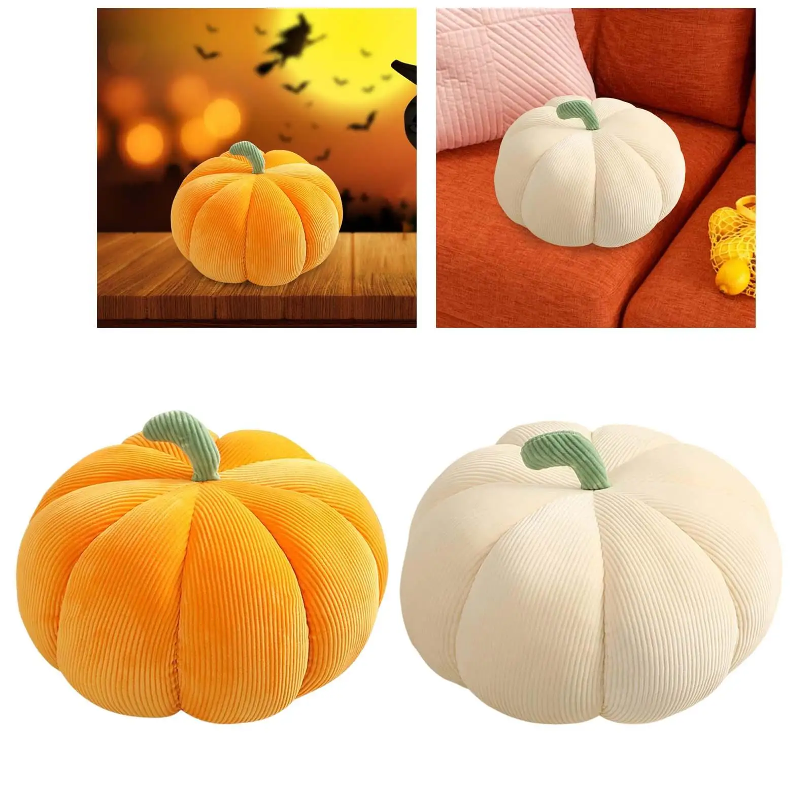 Stuffed Pumpkin Throw Pillow/ Decorative Autumn Decoration Soft Couch Throw Pillow Toy/ for Photography Props Bedroom/
