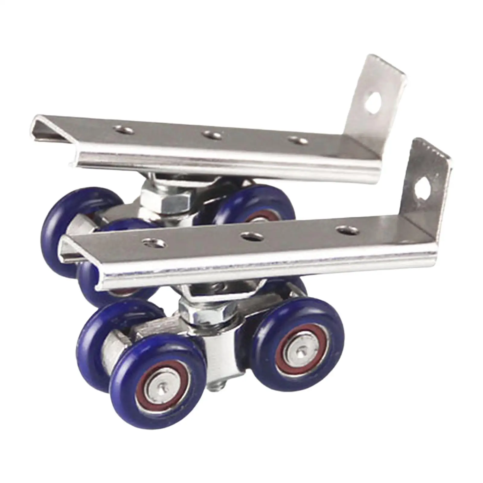 2 Pieces Sliding Door Roller Wheels Trolley Assembly 4 Wheel Alloy Door for Bathroom Wood Door Sliding Doors Wheel