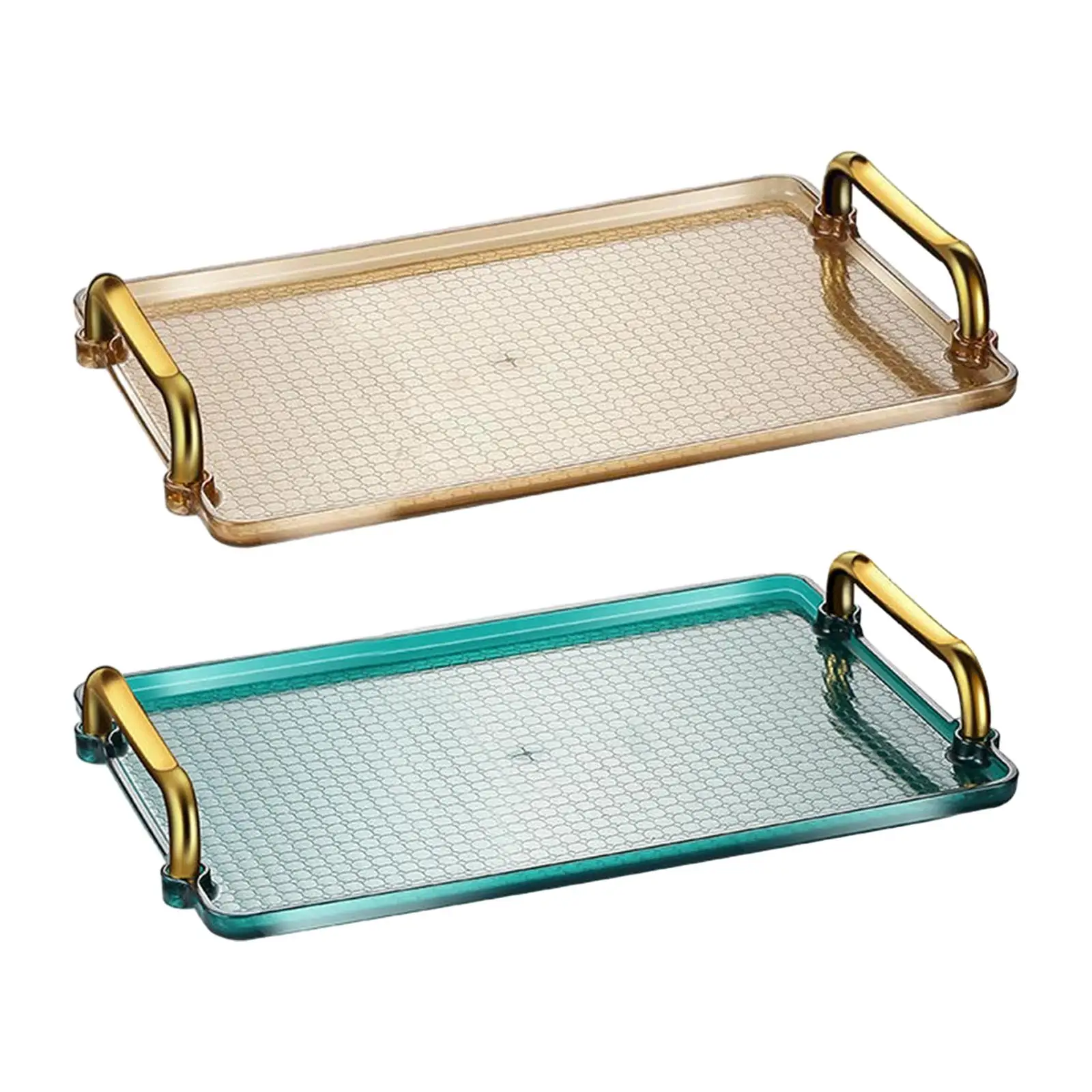 Serving Tray Platter Multipurpose Durable for Homes, Hotels, Bars Serving Pastries, Snacks, Coffee, Tea Ottoman Tray Rectangular