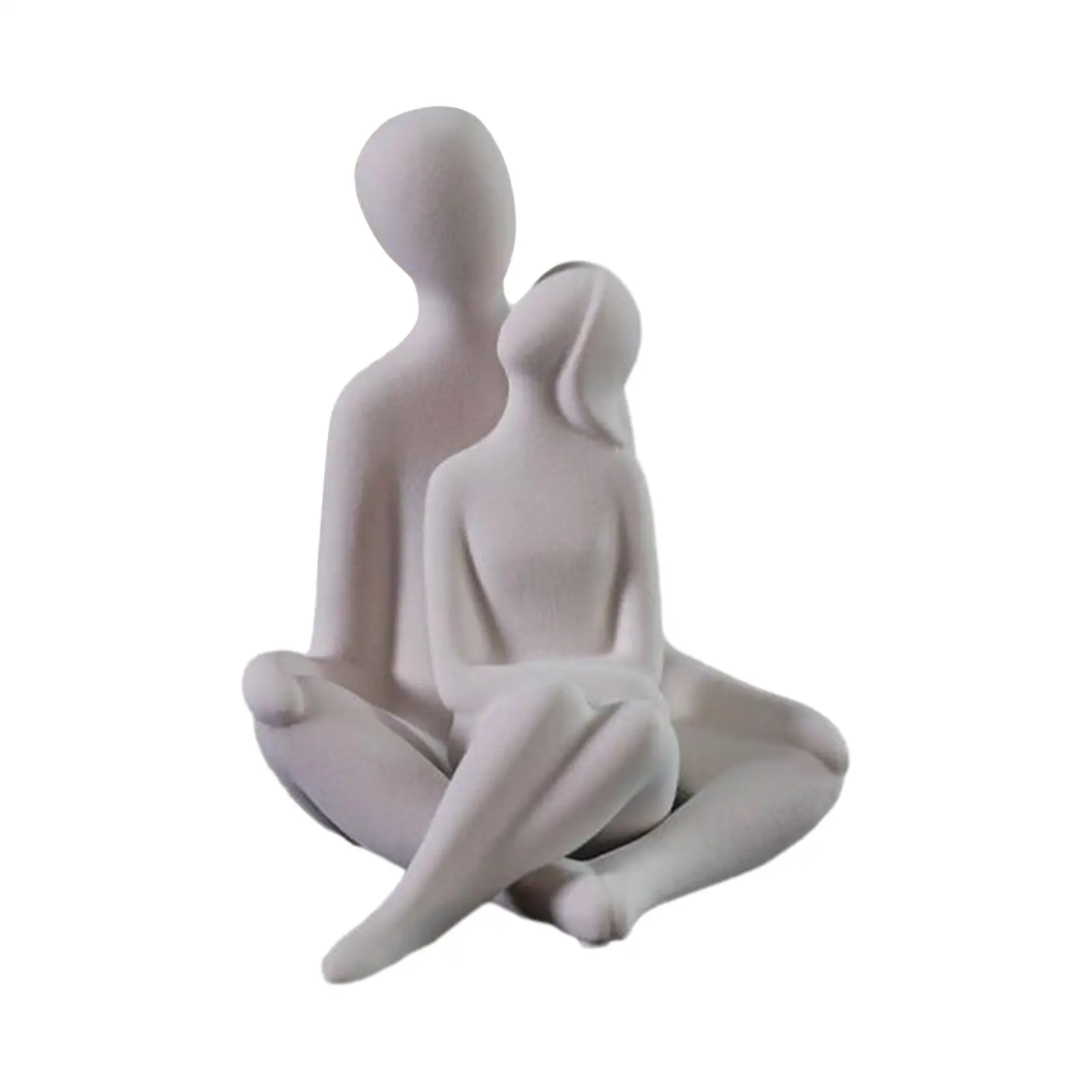 Couple Figurine Desktop Ornament Abstract Couple Statue Lovers Sculpture for