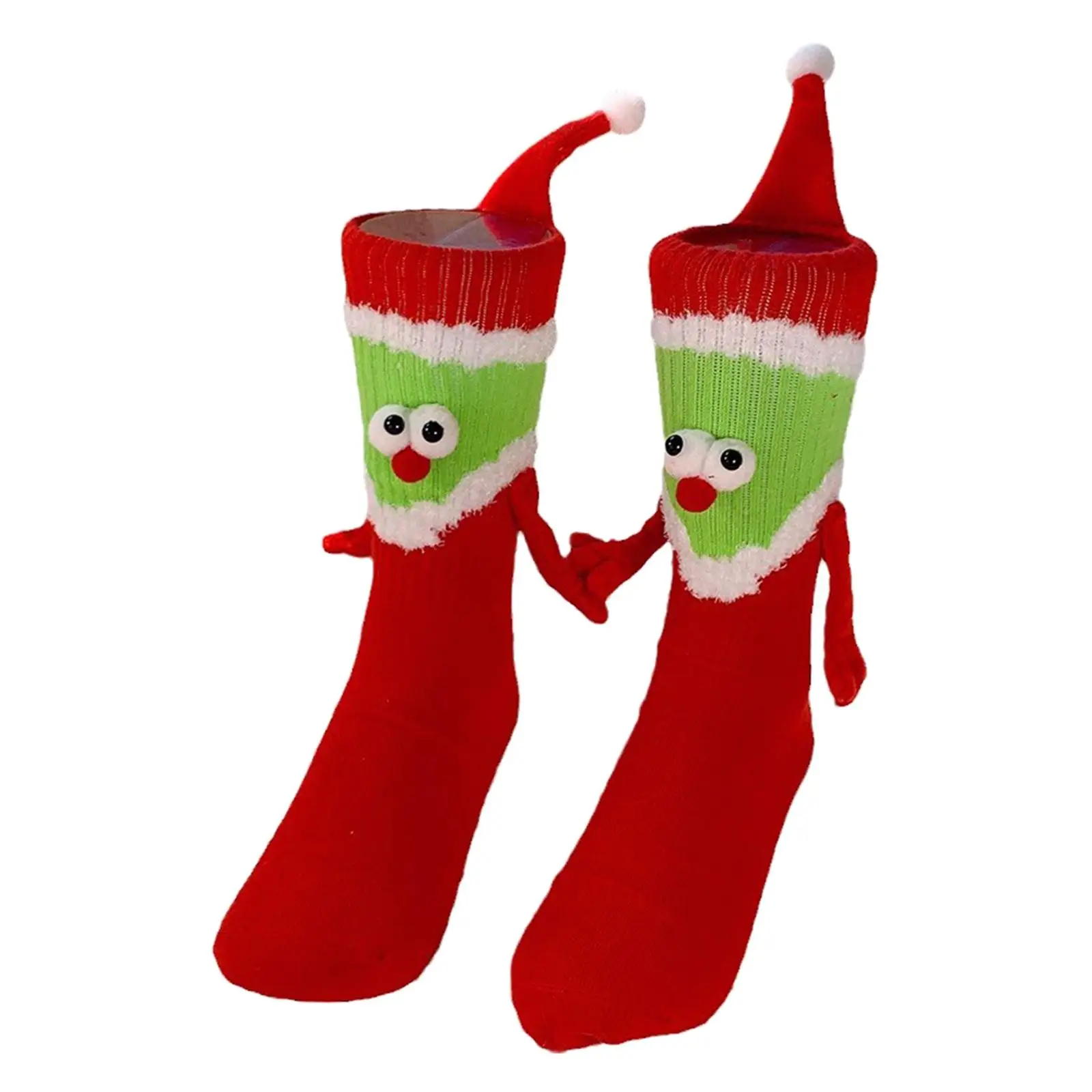 Christmas Hand in Hand Couple Socks Autumn Women Socks for Gym Travel Hiking