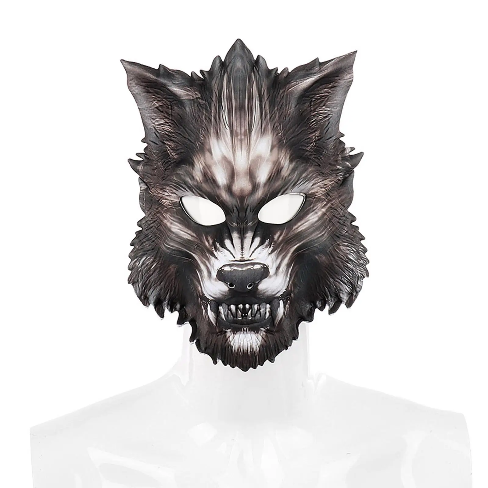 Halloween Wolf Mask Half Face Scary Werewolf EVA for Party Props Carnival Movie Theme Kids Men