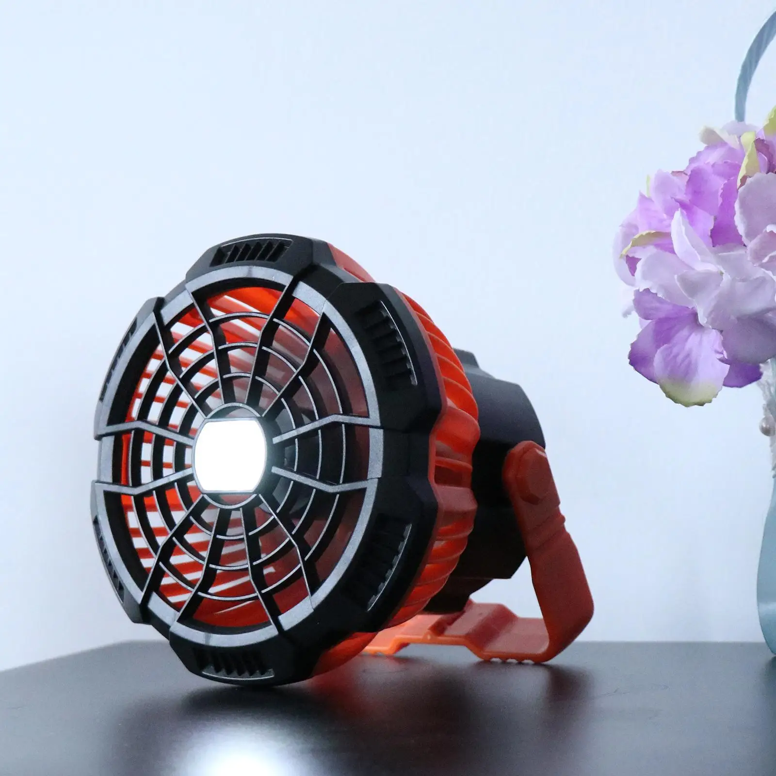 Portable Camping Fan with LED Lantern Tent Ceiling Rechargeable for Bedroom