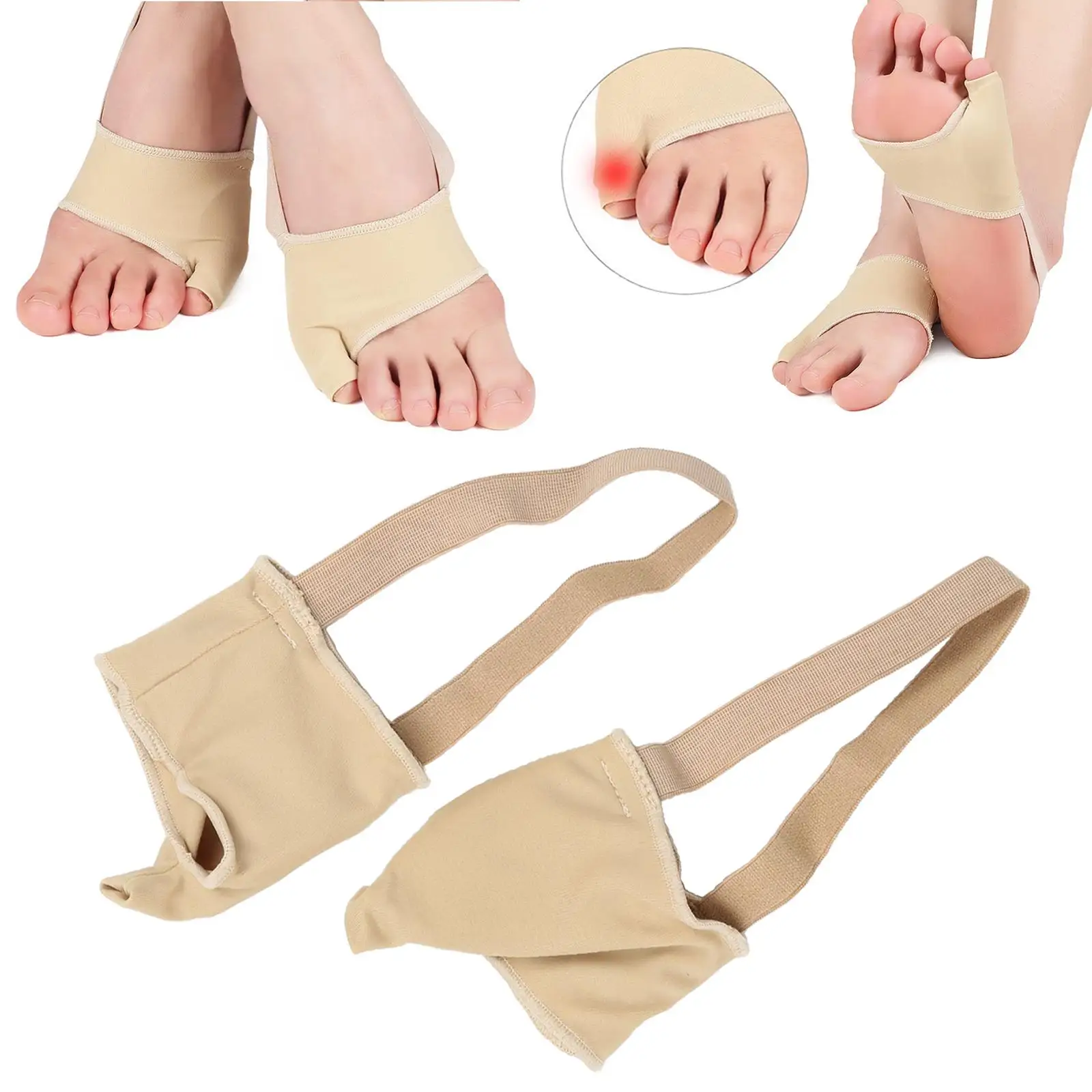 Tailor`S Toe Straightener Guard Little Toe Separator Protector for Hallux Valgus Bunion Soft Day Night Support Provides Padding