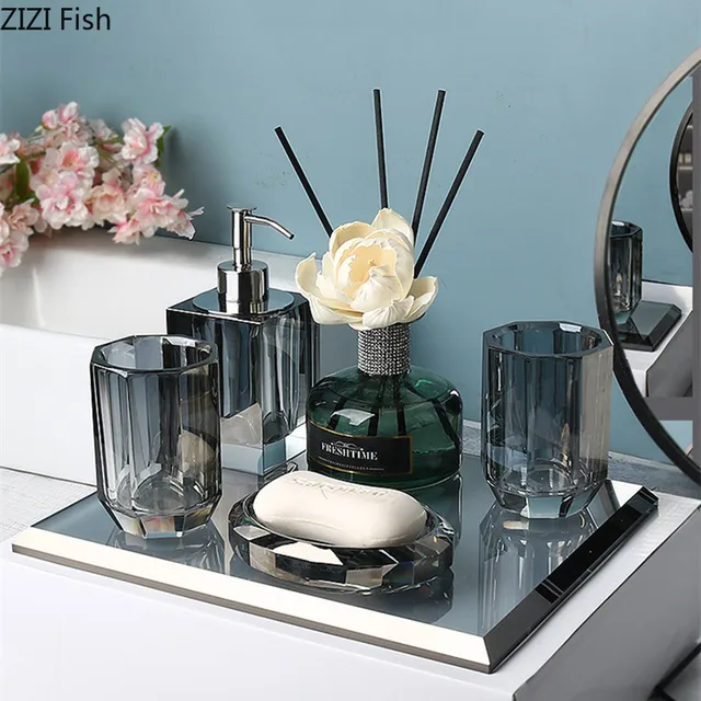 Bathroom Accessories Set Tray  Luxury Bathroom Accessories Sets - Bathroom  Wash Kit - Aliexpress