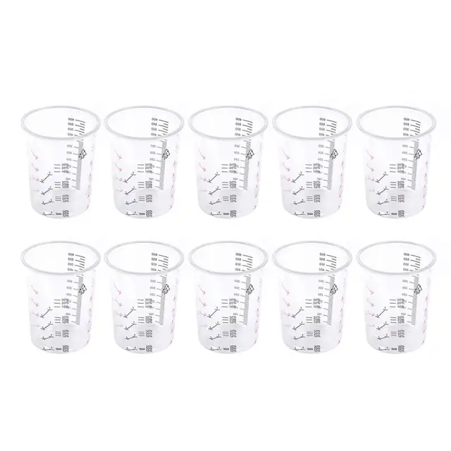 1pcs Plastic Paint Mixing Cups 385ml 750ml 1400ml 2300ml Paint Mixing  Calibrated Cup For Accurate Mixing Of Paint And Liquids - AliExpress