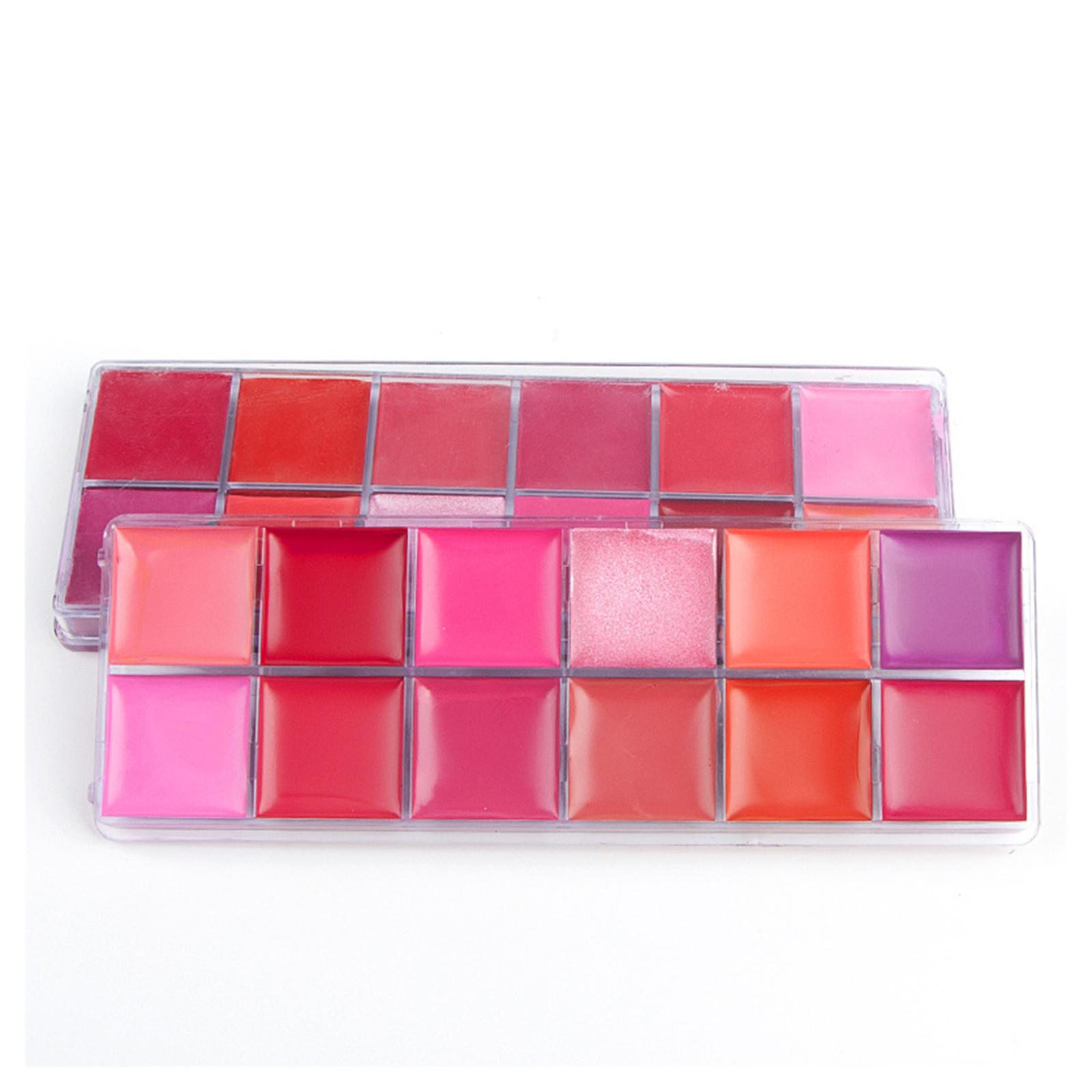 12 Colors Lipstick Palette Matte Shimmer Moisturizing Cosmetics Lip Gloss Palette Girls Contouring Palette Cream Lip Palette