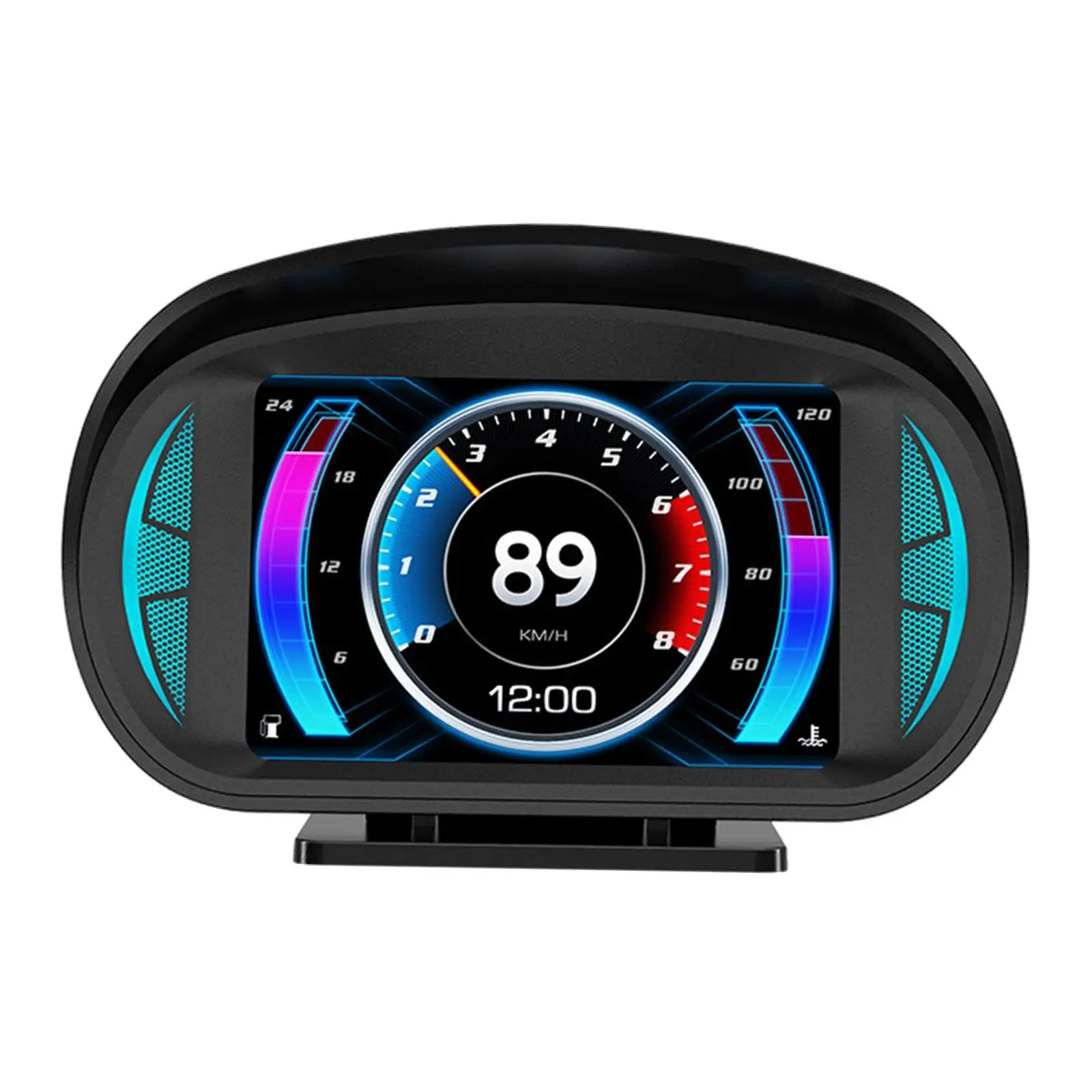 Car Heads up Display over Speeding Alarm Voltage Fuel Consumption Engine RPM LCD Display OBD/GPS Gauge Digital Speedometer