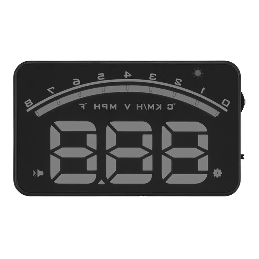 M9 OBD2 Multi-color Car HUD Head Up Display Speed Fuel Tank Water Temp Warning Speedometer