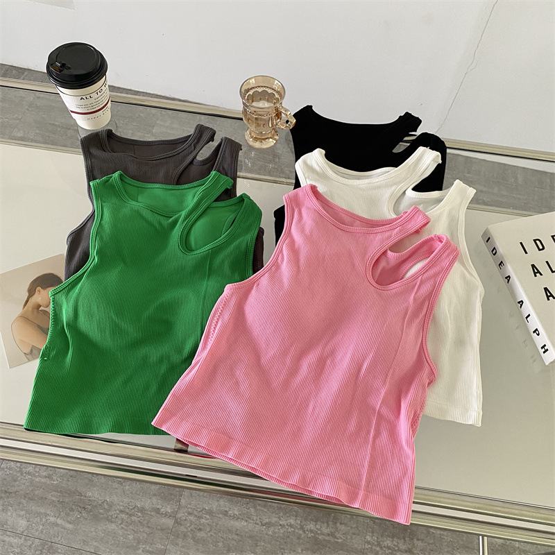 Description Picture 4 of itemWomen Tank Crop Tops Seamless Underwear Female Streetwear Hollow Tops Sexy Lingerie Sports Intimates Padded Camisole Summer